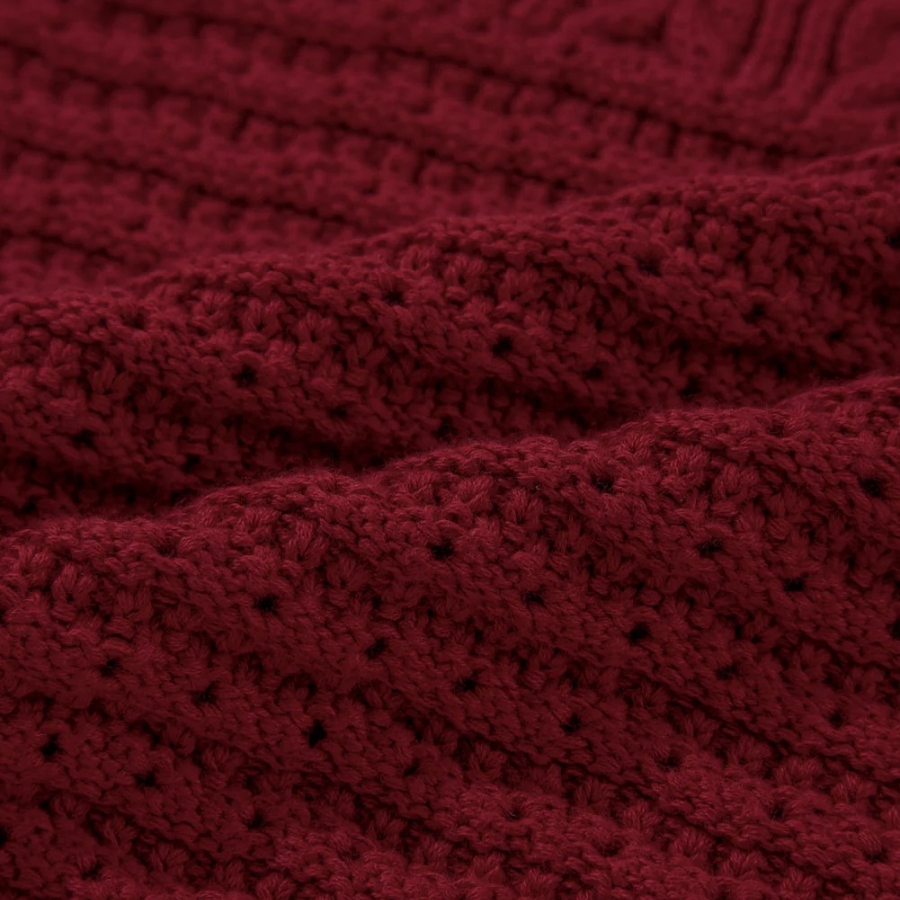 The Burgundy Ridge Sweater Vest for Women