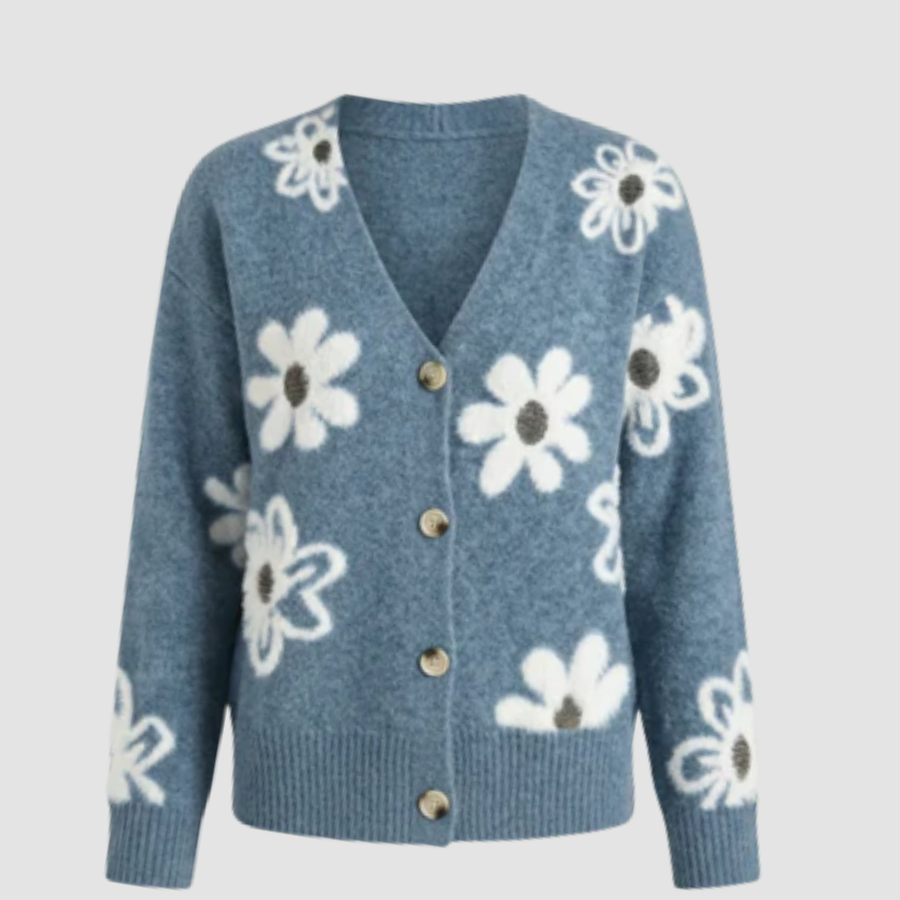 The Daisy Meadow Button Up Cardigan For Women
