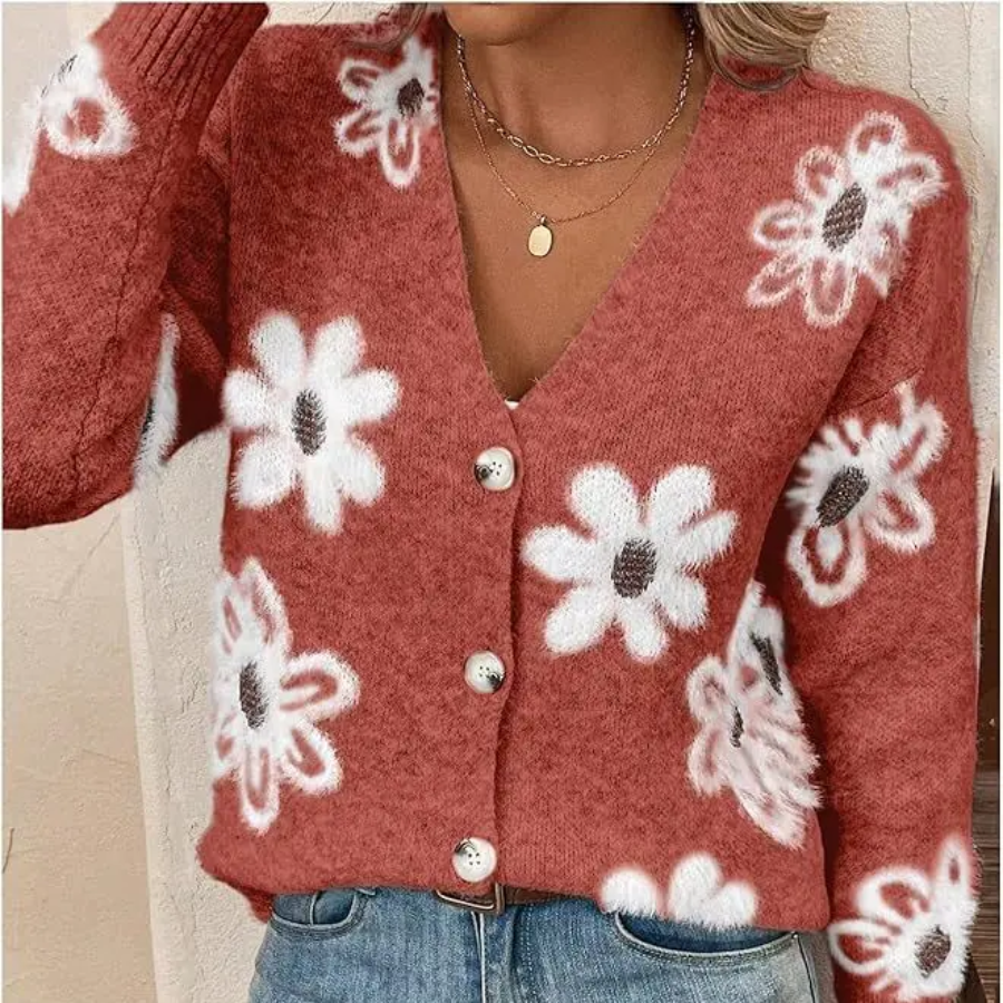 The Daisy Meadow Button Up Cardigan For Women