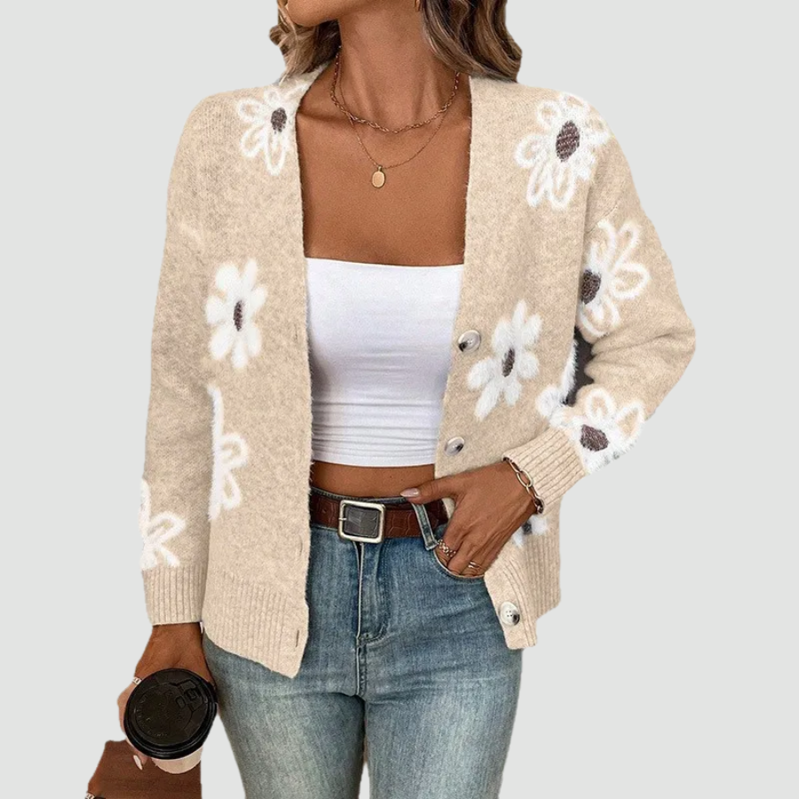 The Daisy Meadow Button Up Cardigan For Women