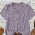 The Evergreen V-Neck Blouse for Women