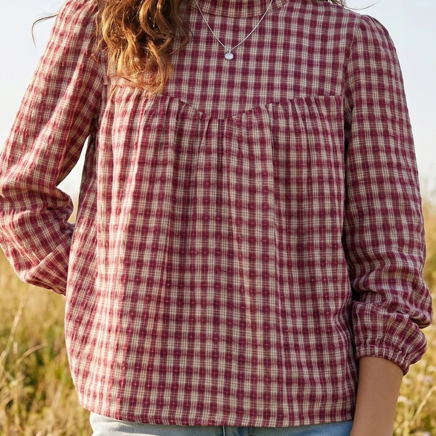 The Orchard Plaid Blouse