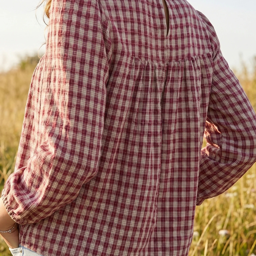 The Orchard Plaid Blouse