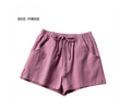 Women’s Cotton Linen High-Waist Shorts