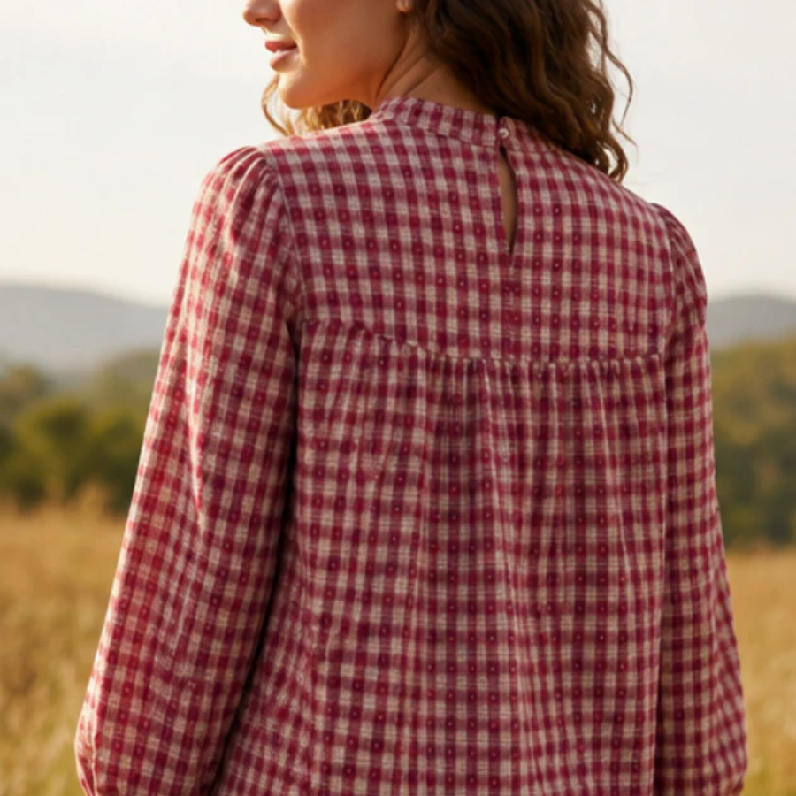 The Orchard Plaid Blouse