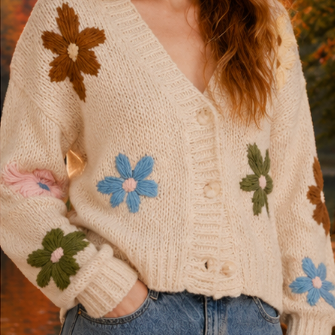 The Wildflower button up Cardigan For Women