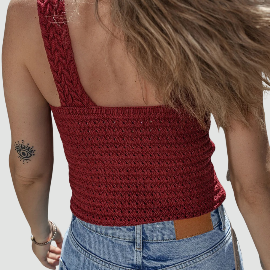 The Burgundy Ridge Sweater Vest for Women