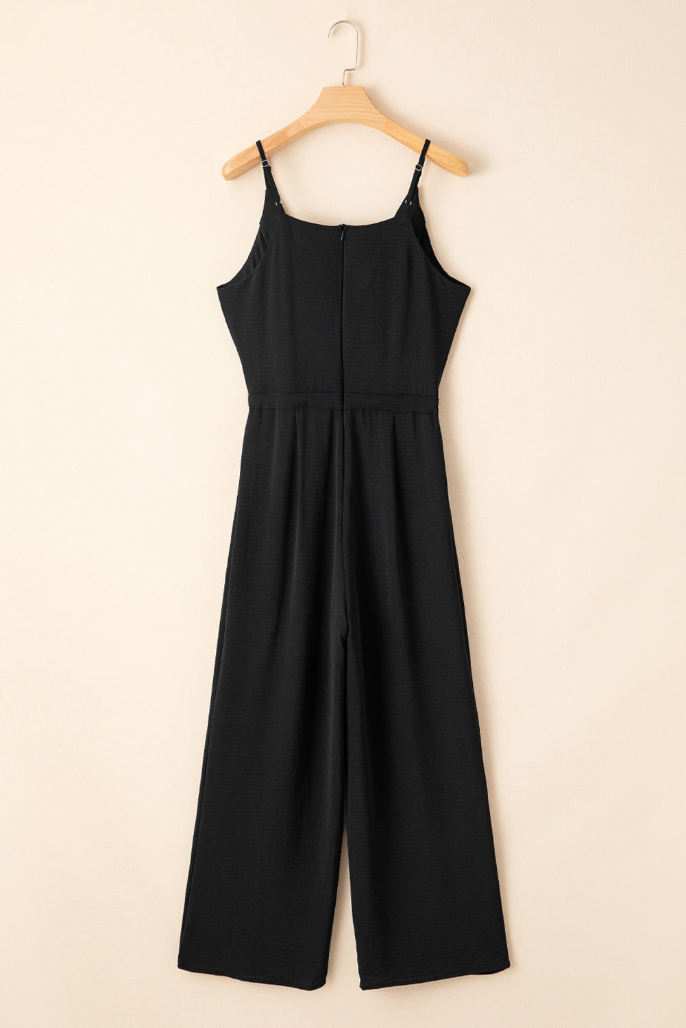 Solstice Drawstring Jumpsuit — Wide-Leg Spaghetti Strap One-Piece