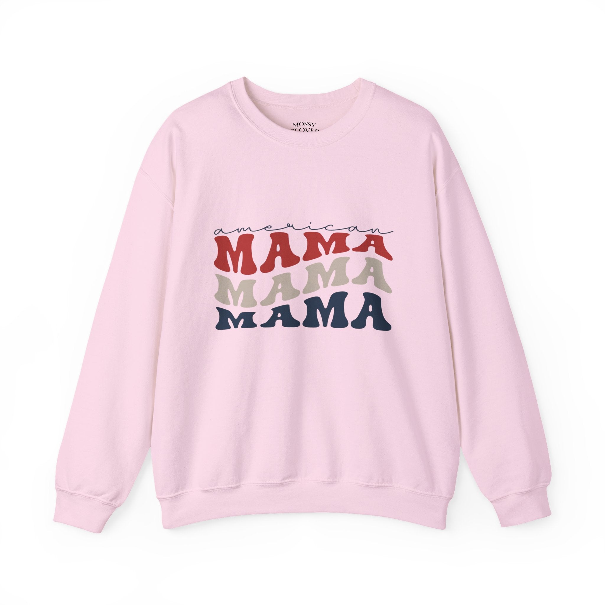 Mama Crewneck Sweatshirt — Vintage American Mama Graphic Pullover