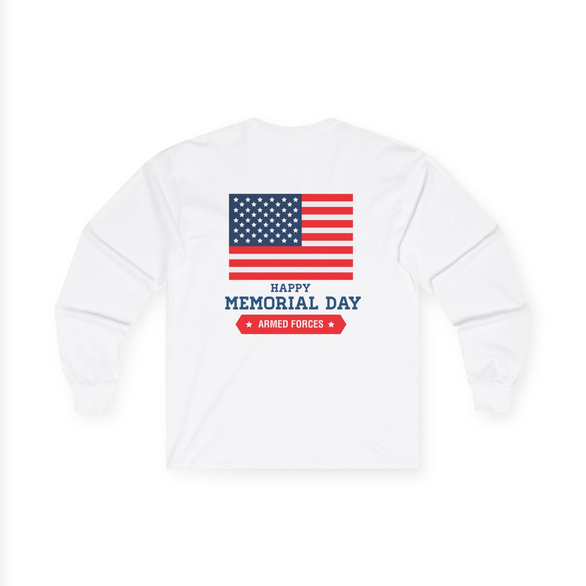 Memorial Day Long Sleeve Tee – "Always Remember" American Flag Tribute