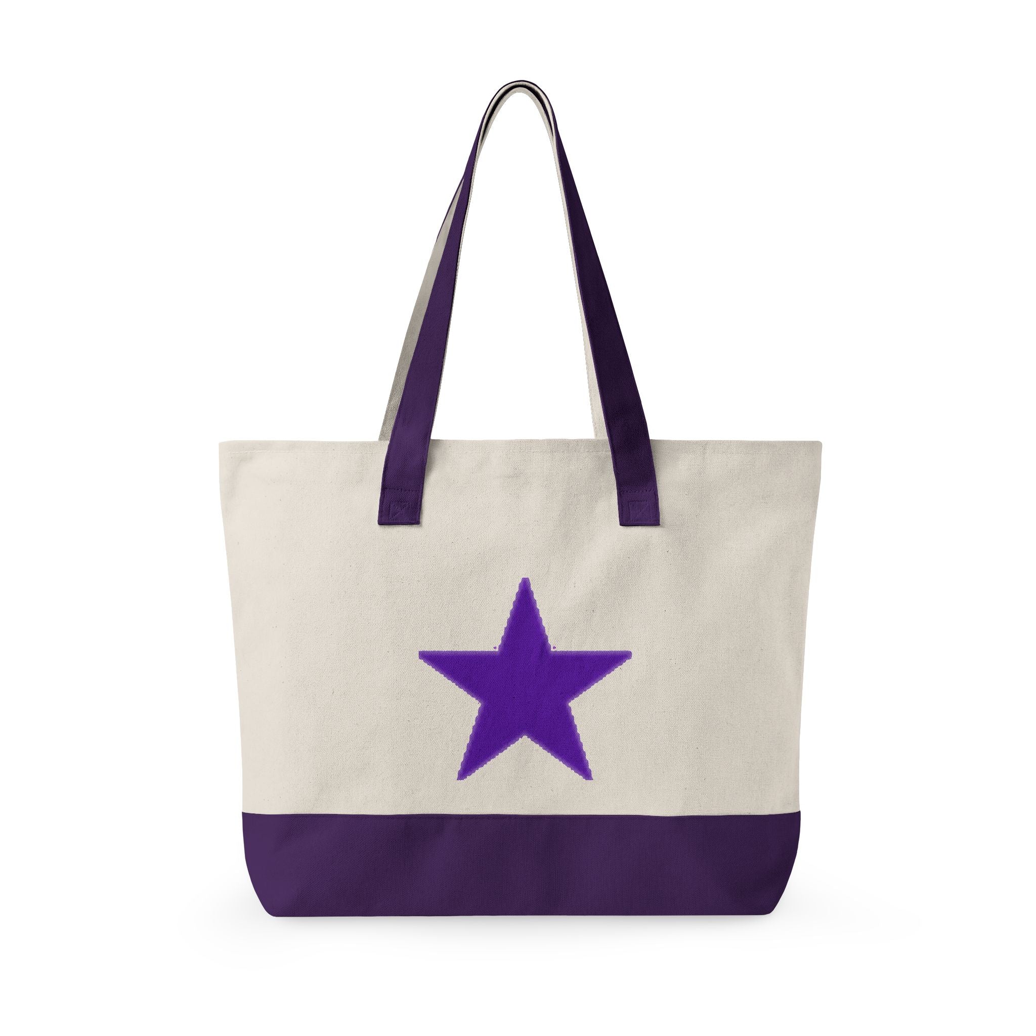 'Mom' Quilted Zippered Canvas Tote Bag – Durable Mom Bag for Mother's Day