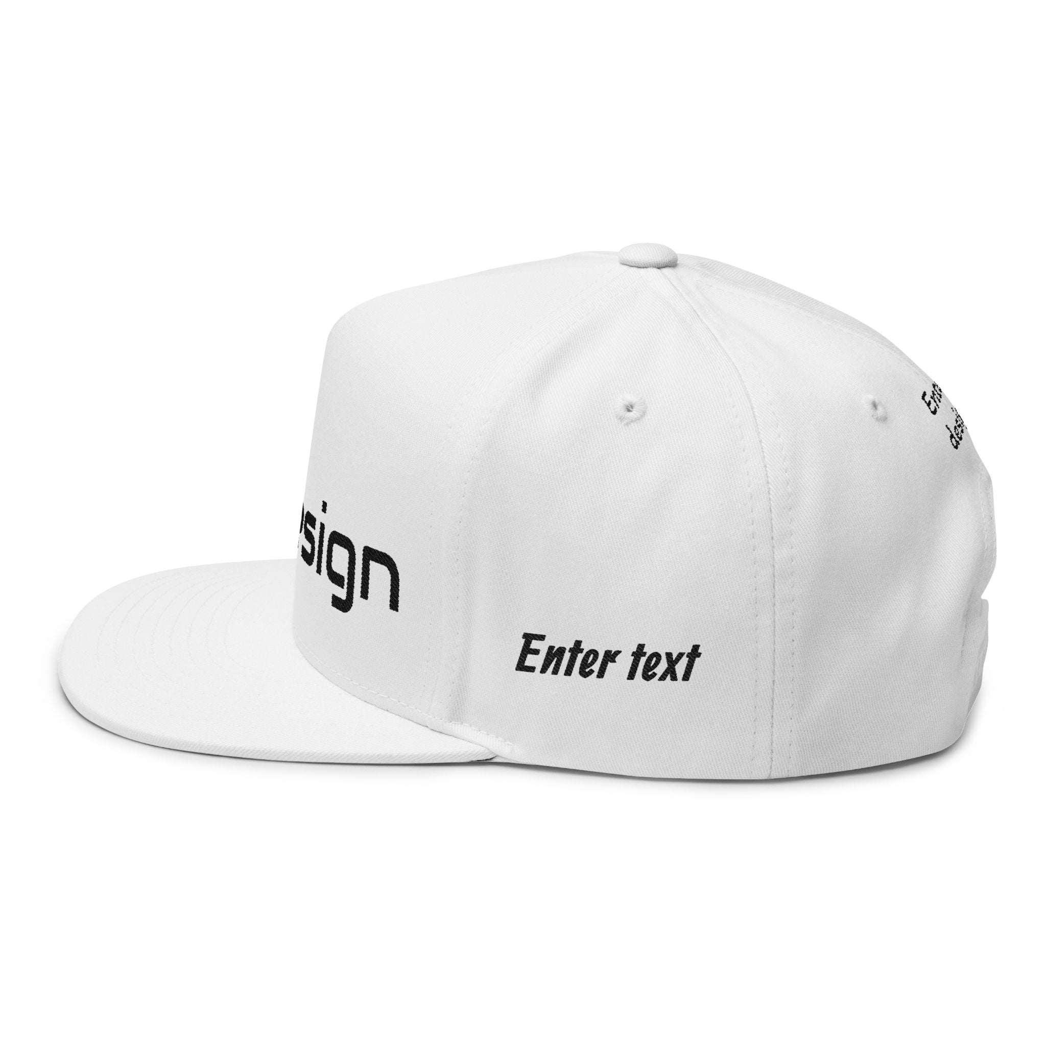 Embroidered Flat Bill Cap- personalized