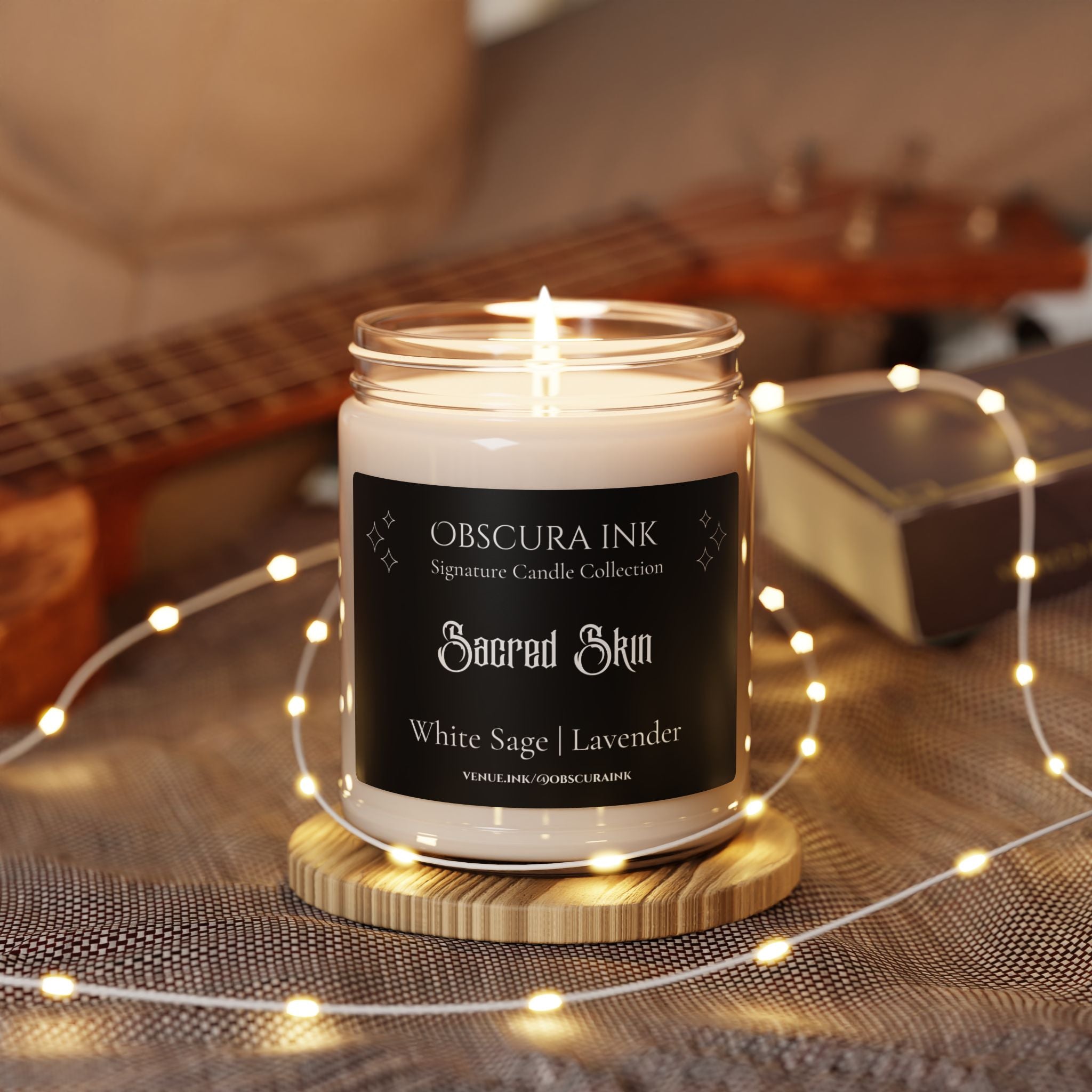 Obscura Ink Candle — Sacred Skin  — White Sage & Lavender