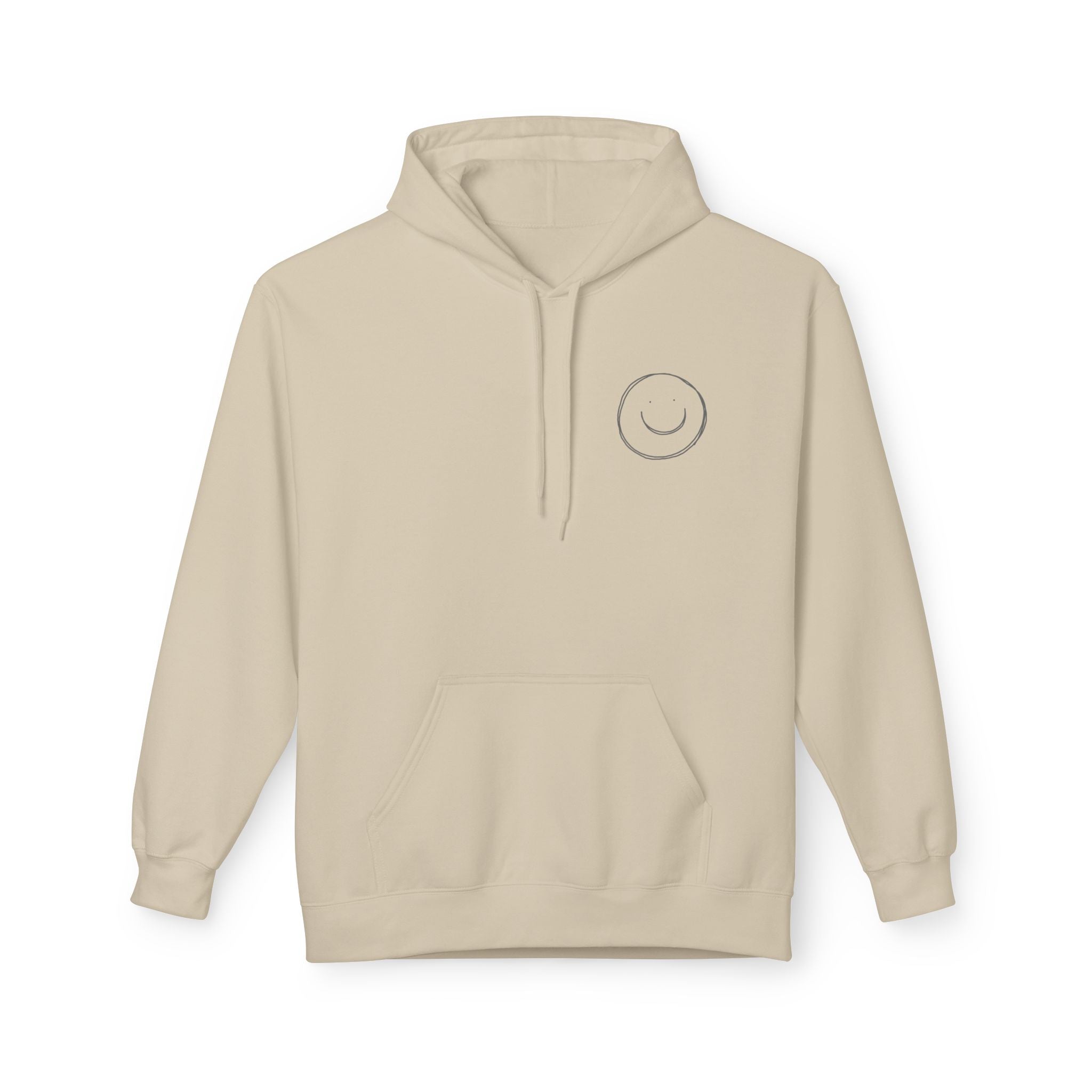 Minimalist Smiley Face  Hoodie — Small Chest Graphic