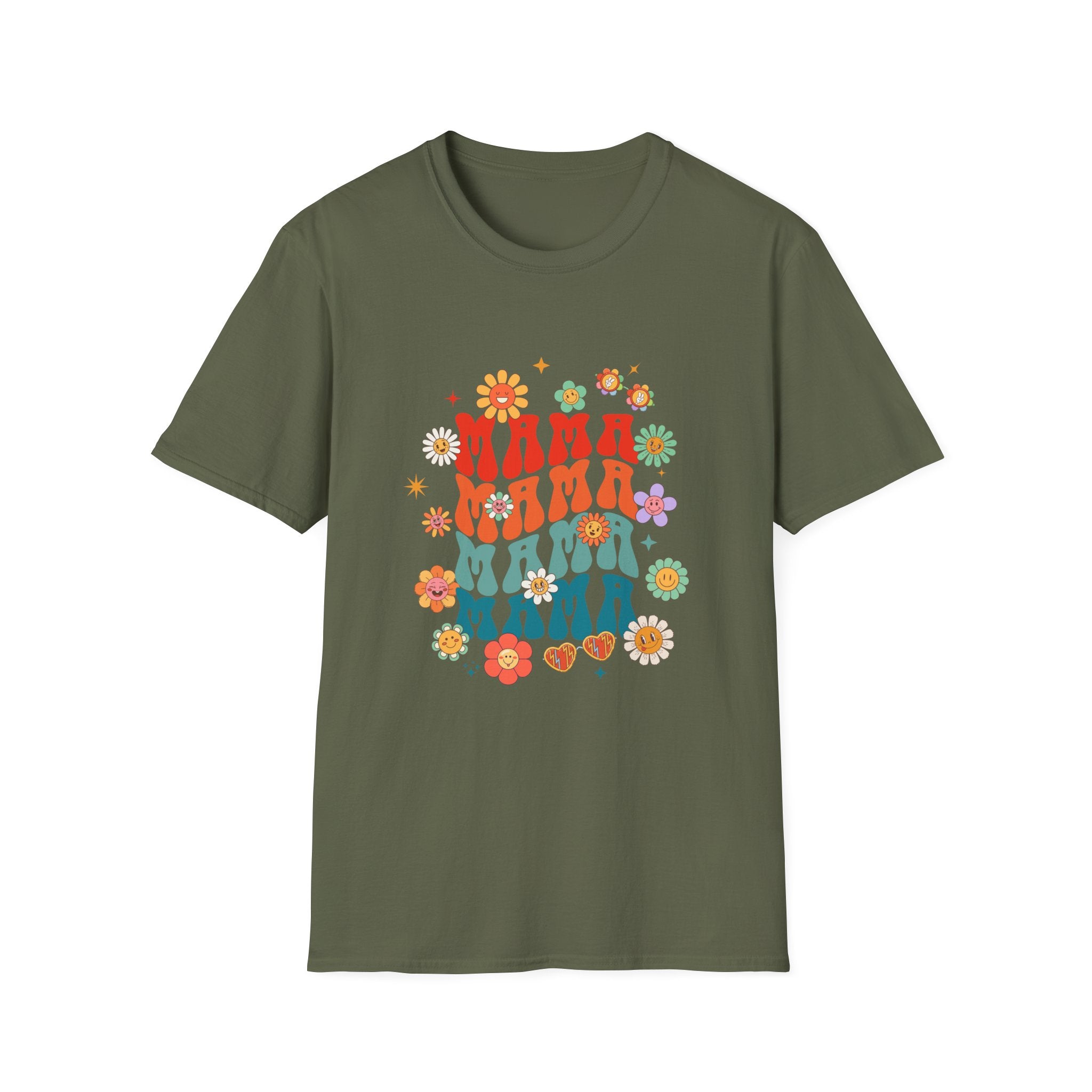 Mama Retro Floral Tee — Vintage 70s-Inspired Mother's Day T-Shirt