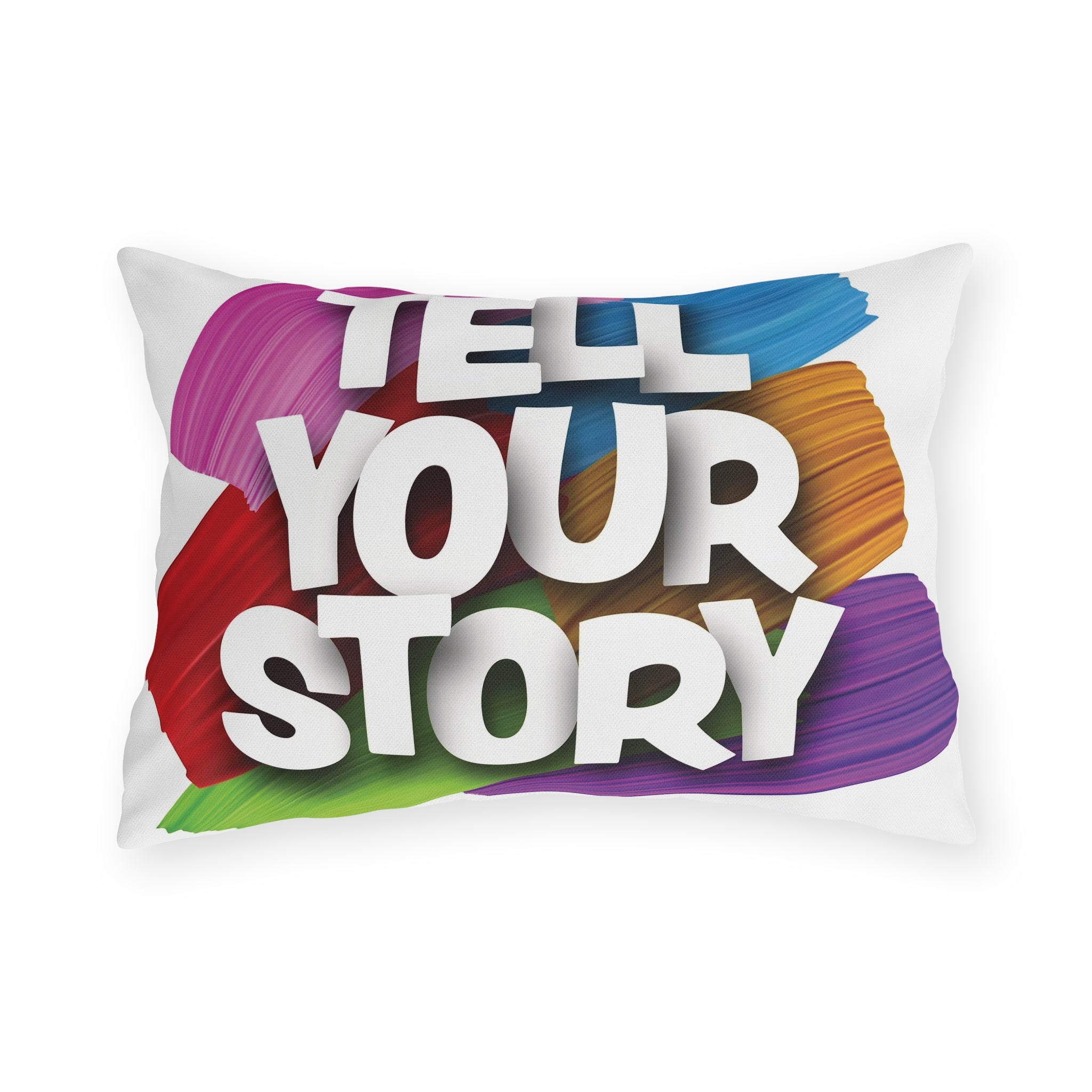 Tell Your Story Outdoor Pillow —  Decorative Cushion