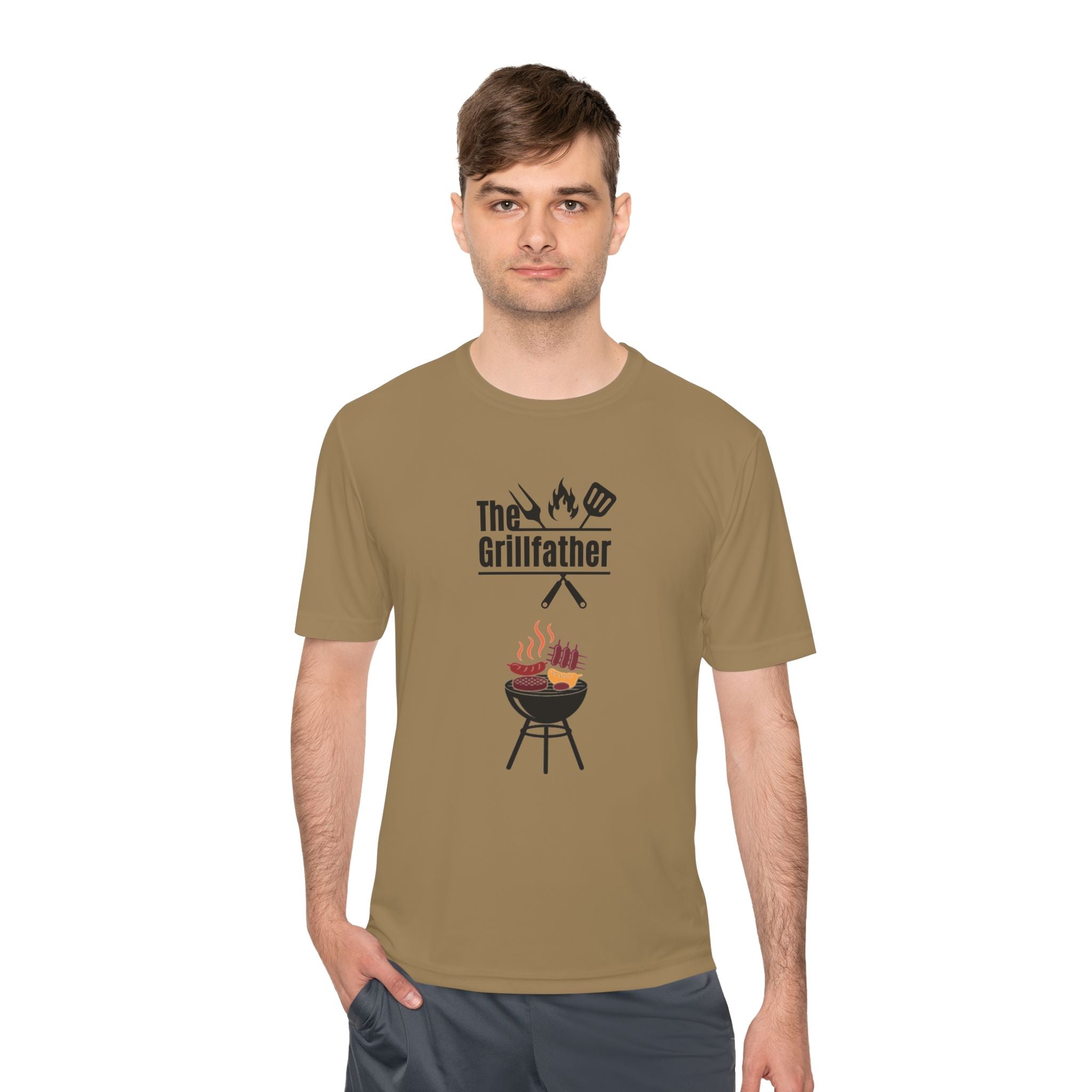 Grillfather BBQ Tee — 'The Grillfather' Moisture-Wicking Grillmaster Shirt
