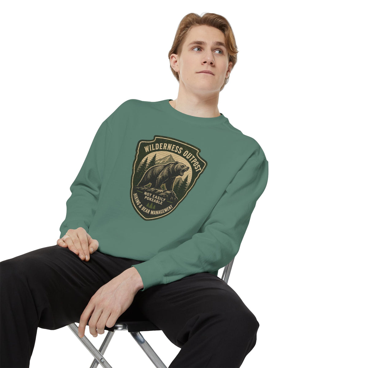 Wilderness Outfitters Bear Patch Sweatshirt — Outdoor Camping Crewneck