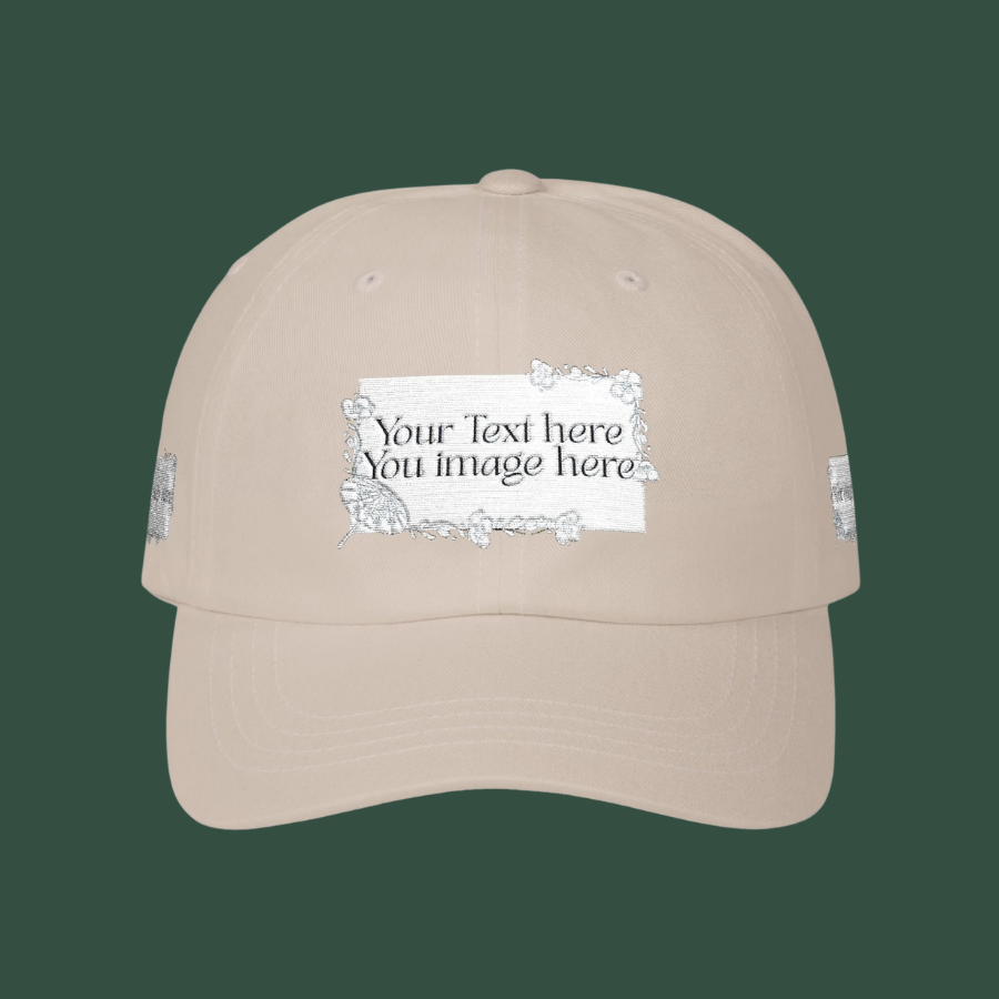 Minimal 'Print it your way' Embroidered Hat