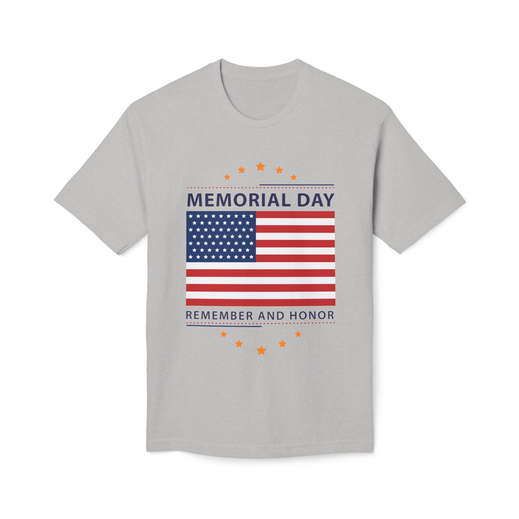 Memorial Day T-Shirt - American Flag "Remember and Honor" Patriotic Tee