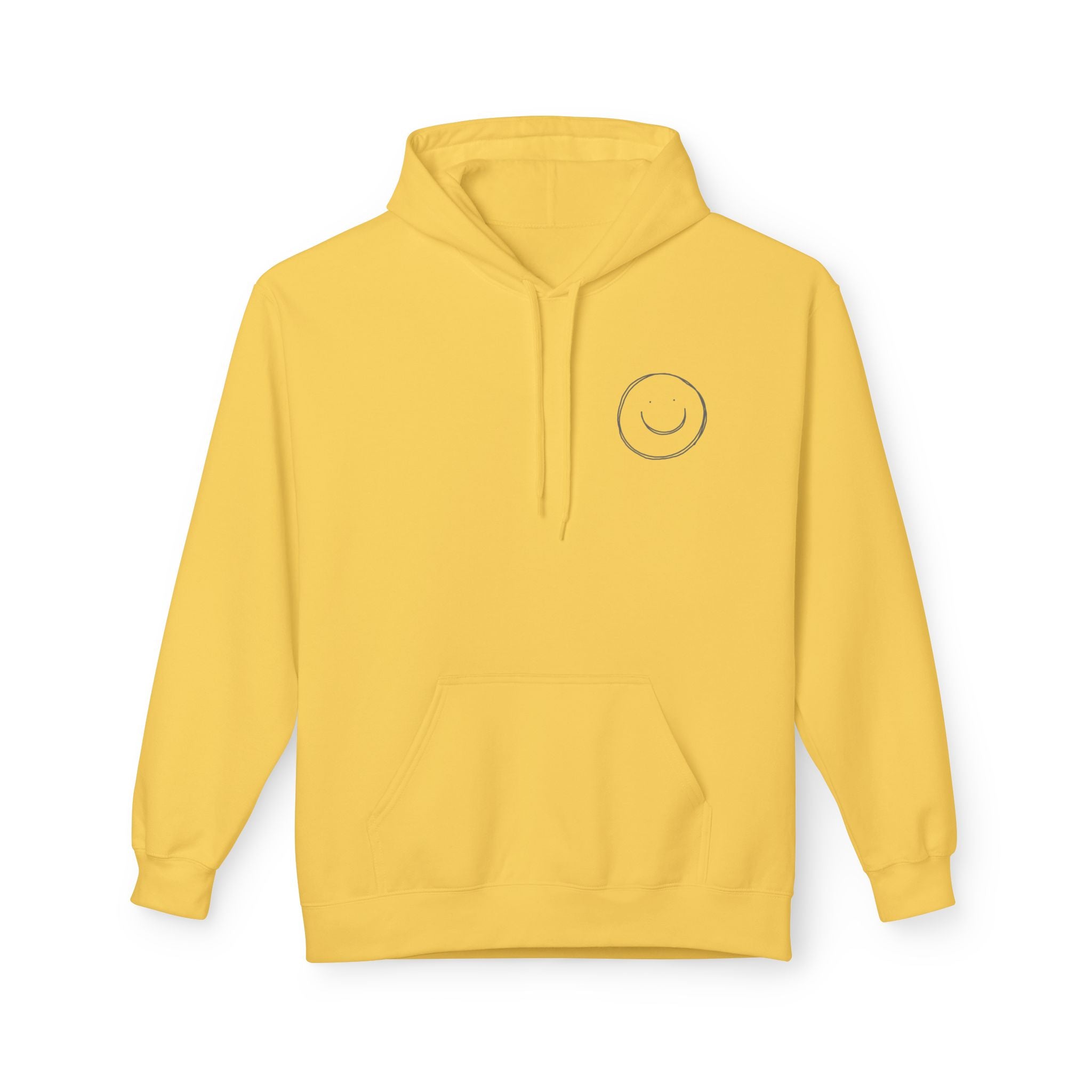 Minimalist Smiley Face  Hoodie — Small Chest Graphic