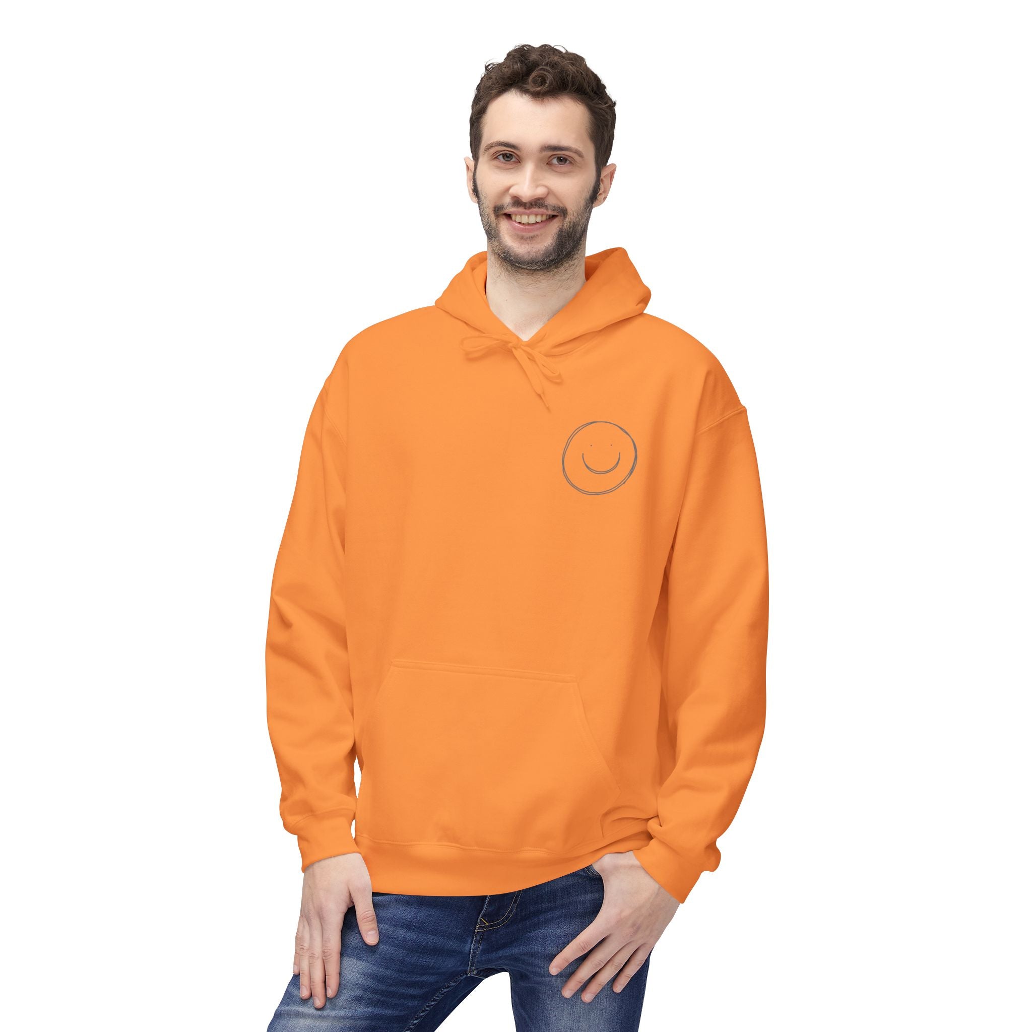 Minimalist Smiley Face  Hoodie — Small Chest Graphic