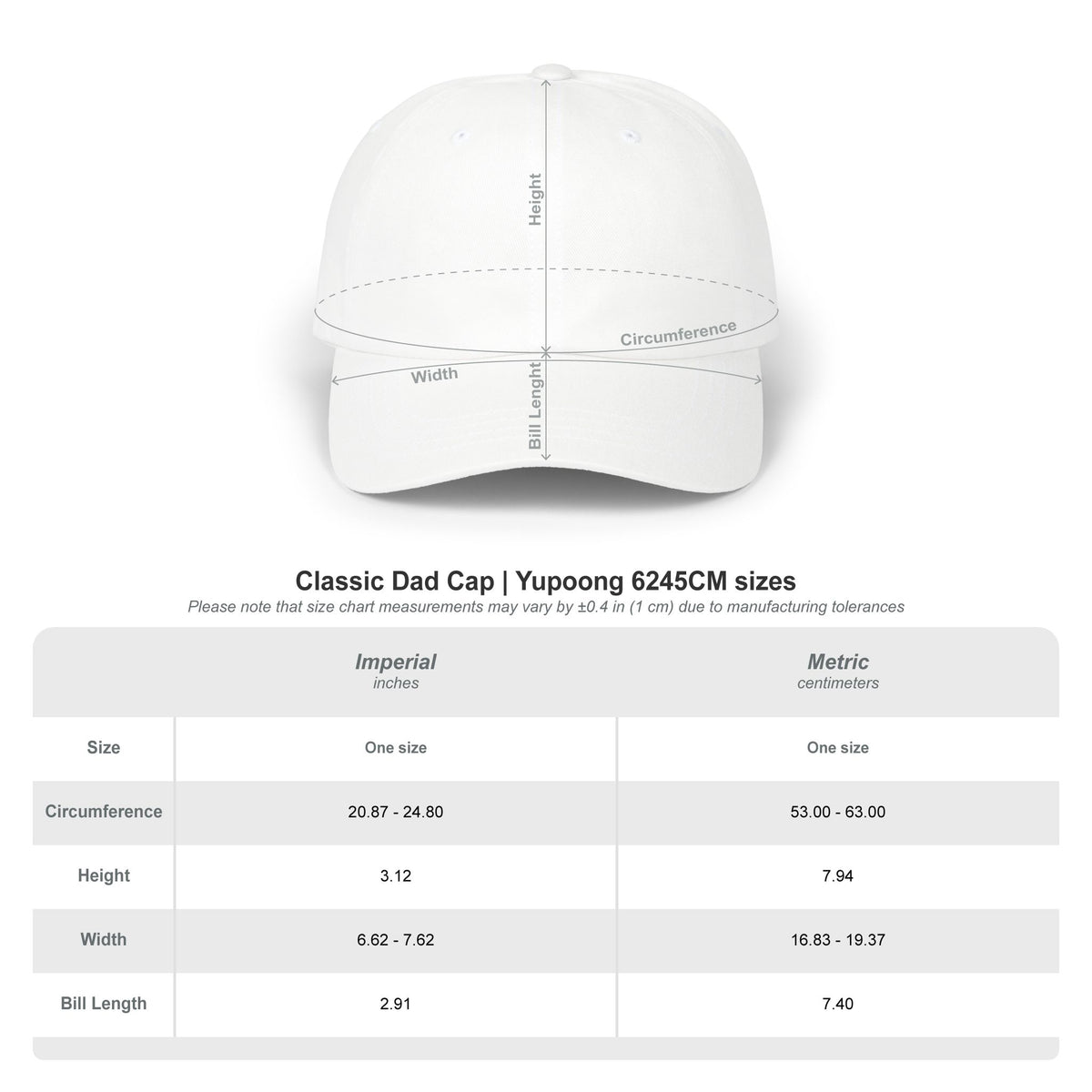 Minimal 'Print it your way' Embroidered Hat