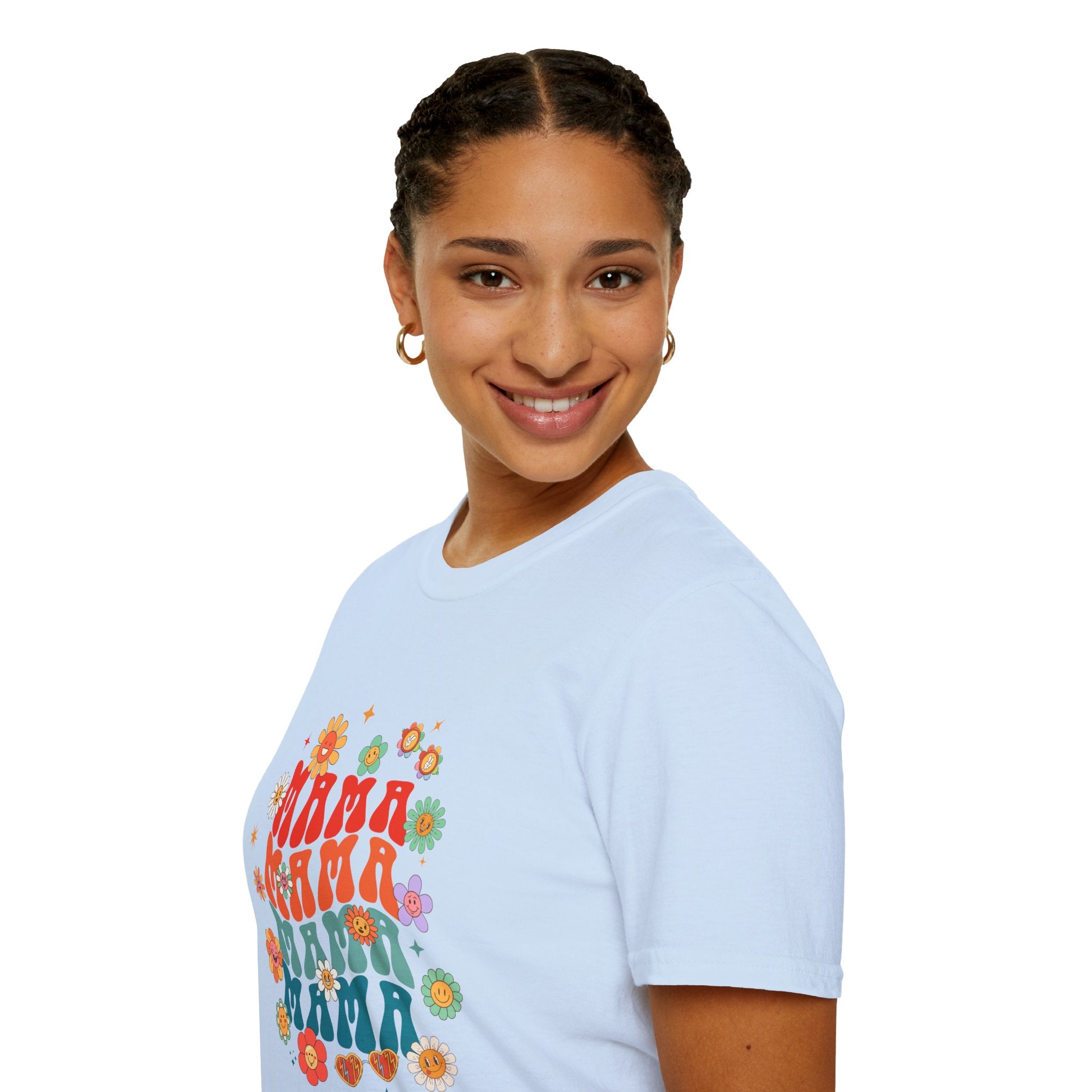 Mama Retro Floral Tee — Vintage 70s-Inspired Mother's Day T-Shirt