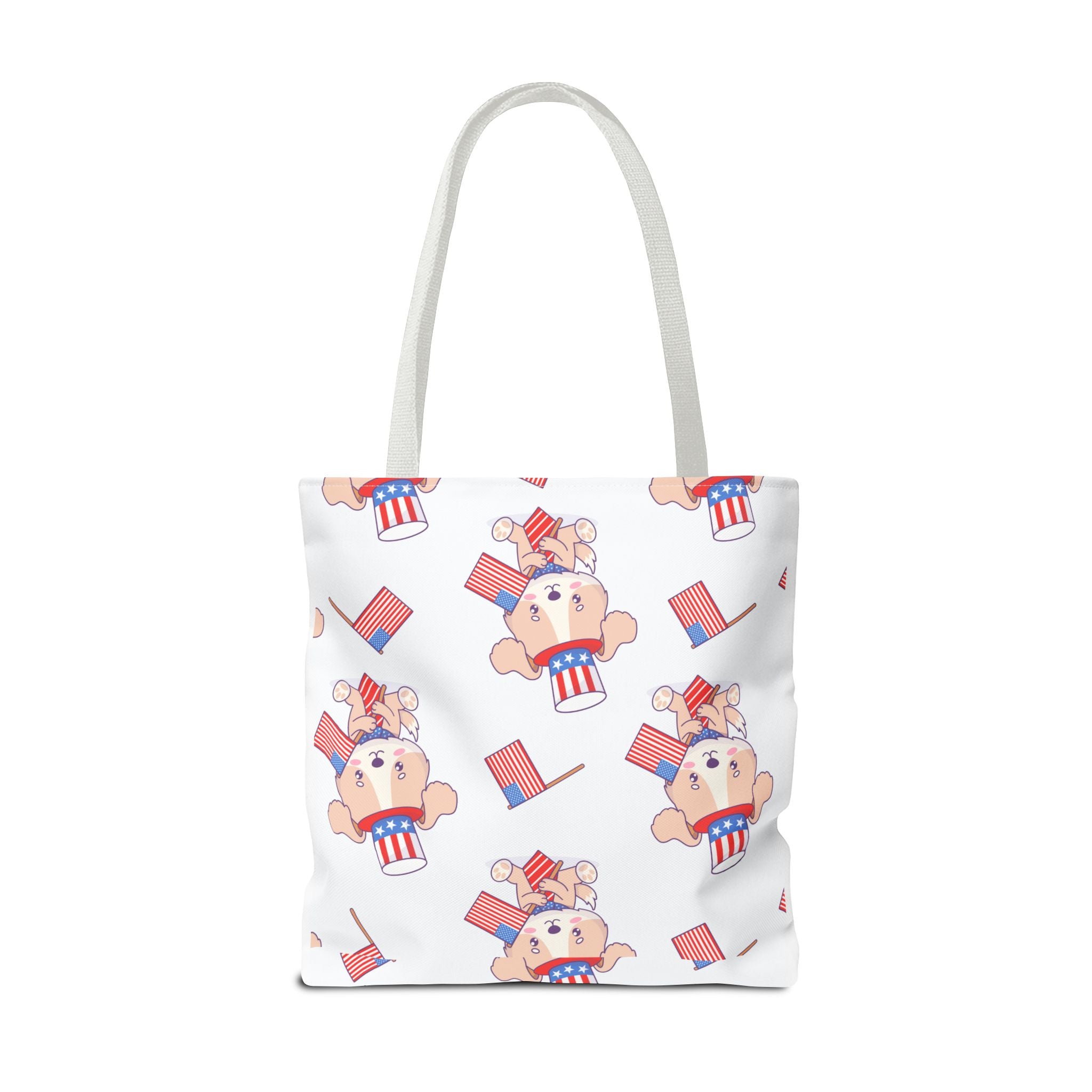Patriotic Tote Bag - American Flag Eagle Design | Proud Made in America Tote