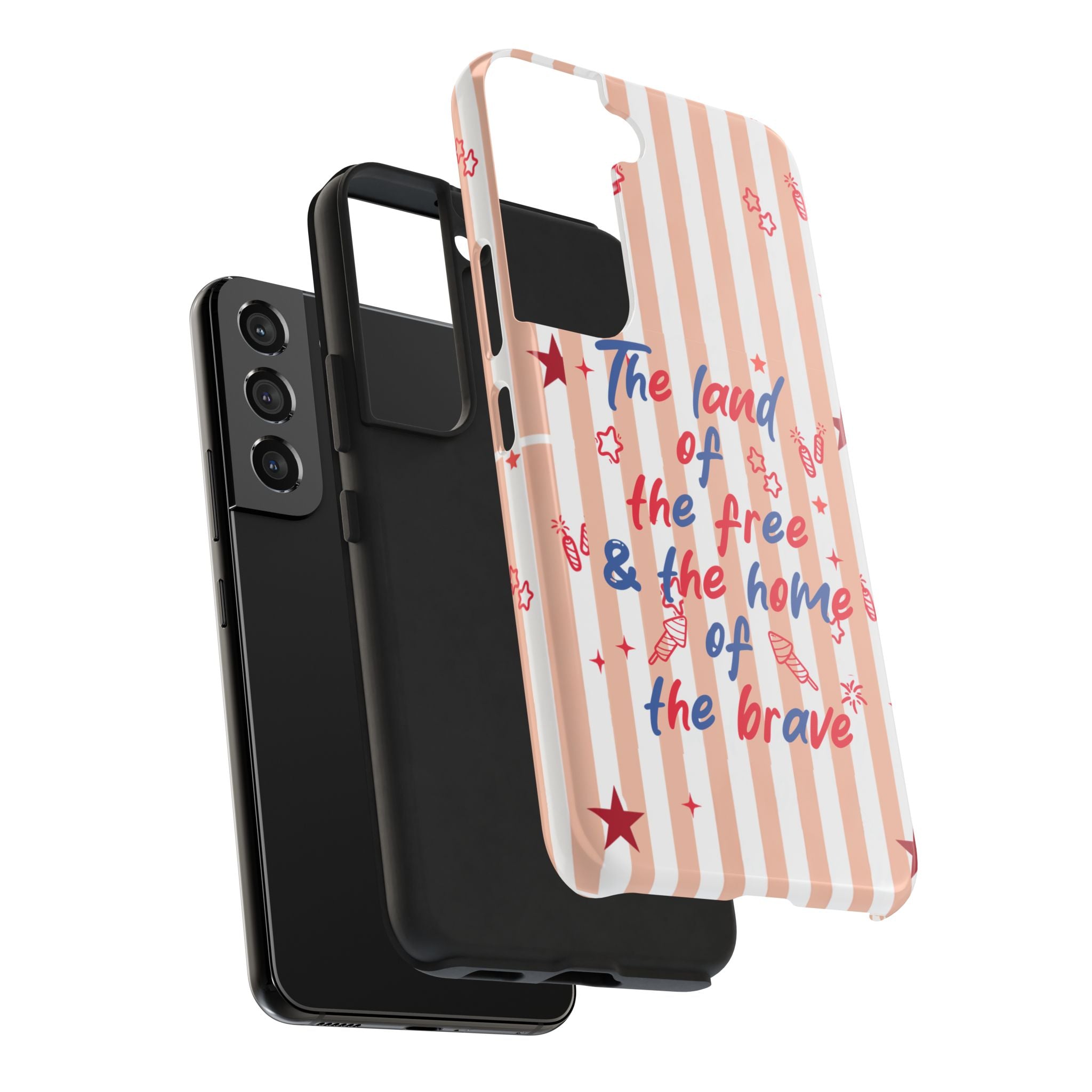 Patriotic Tough Phone Case — “The land of the free & the home of the brave”