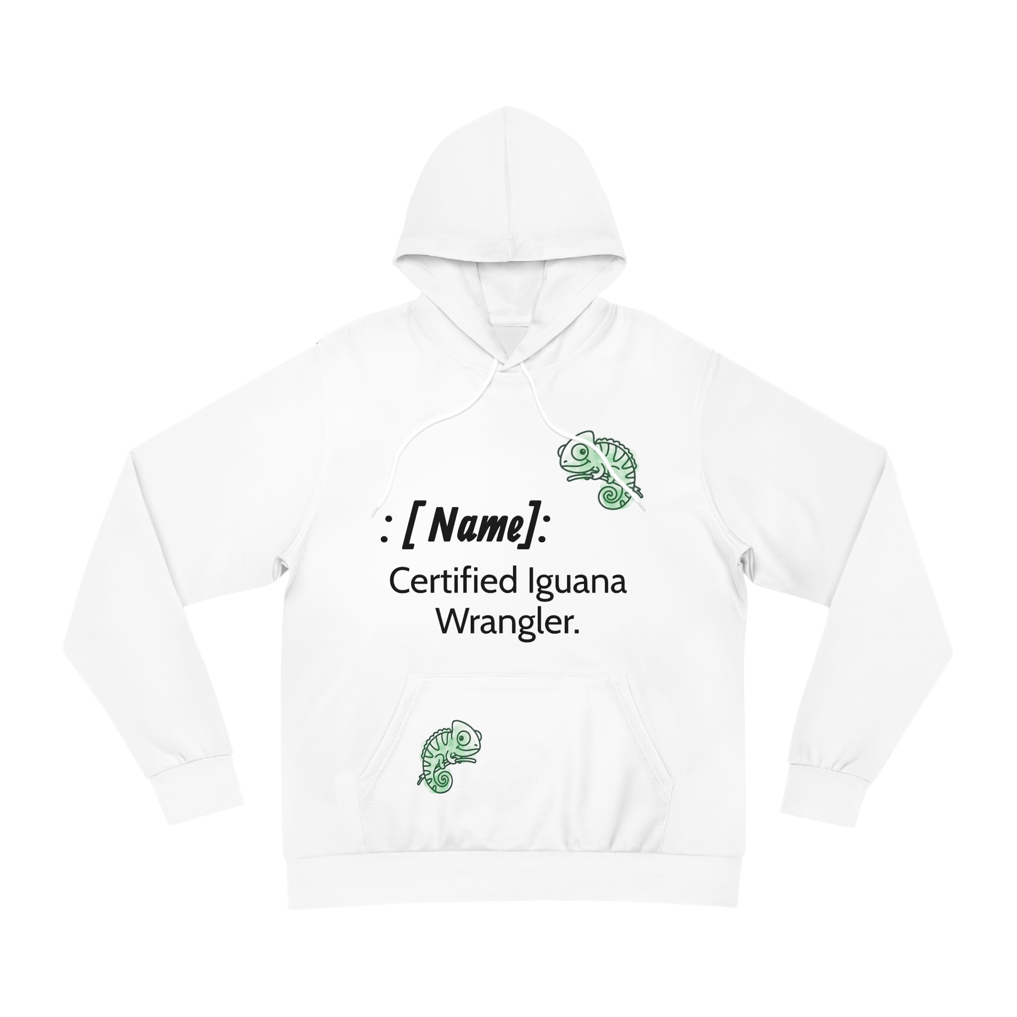 Custom "Certified Iguana Wrangler" Hoodie — Personalized Reptile Lover Gift
