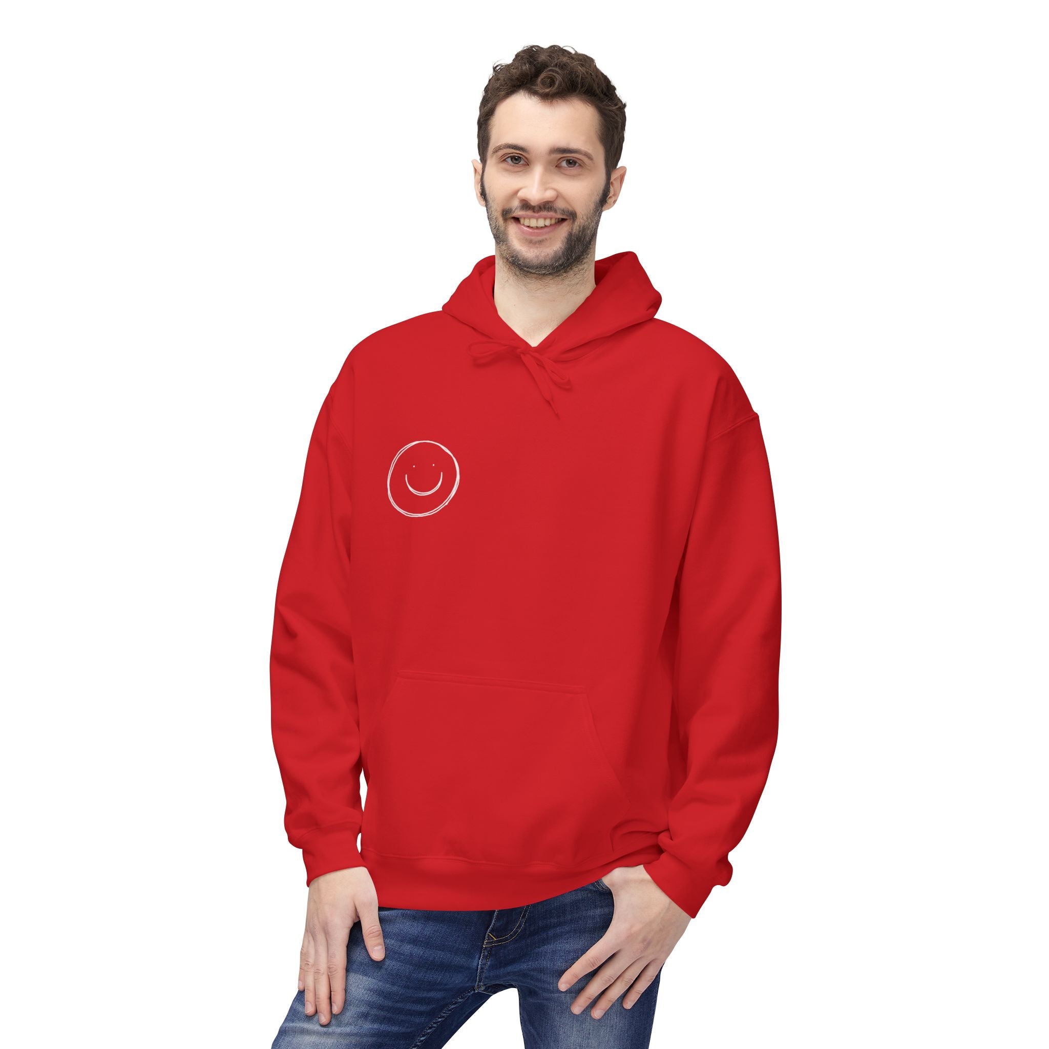 Minimalist Smiley Face  Hoodie — Small Chest Graphic