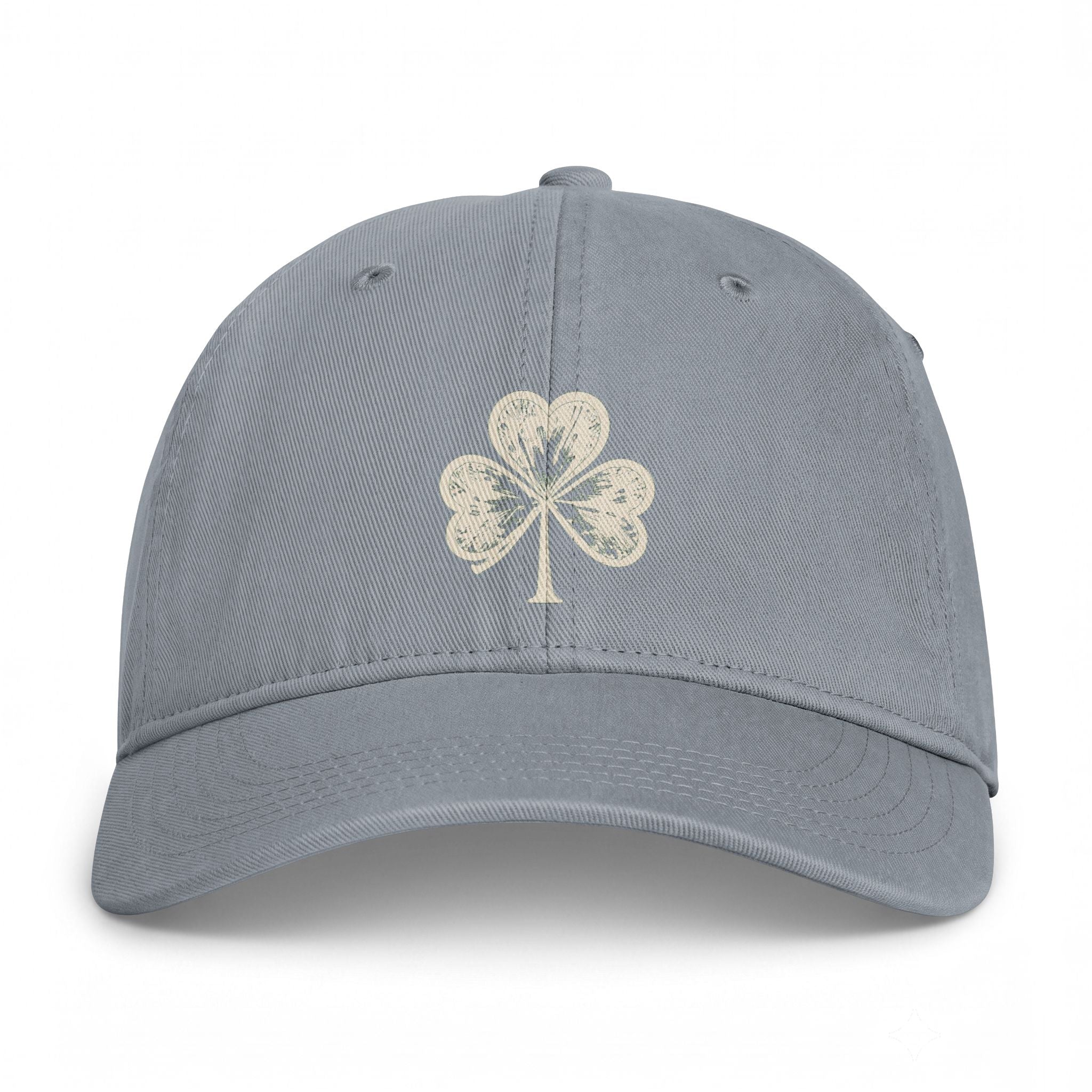 Washed Dad Cap — Vintage Shamrock Embroidered Baseball Hat