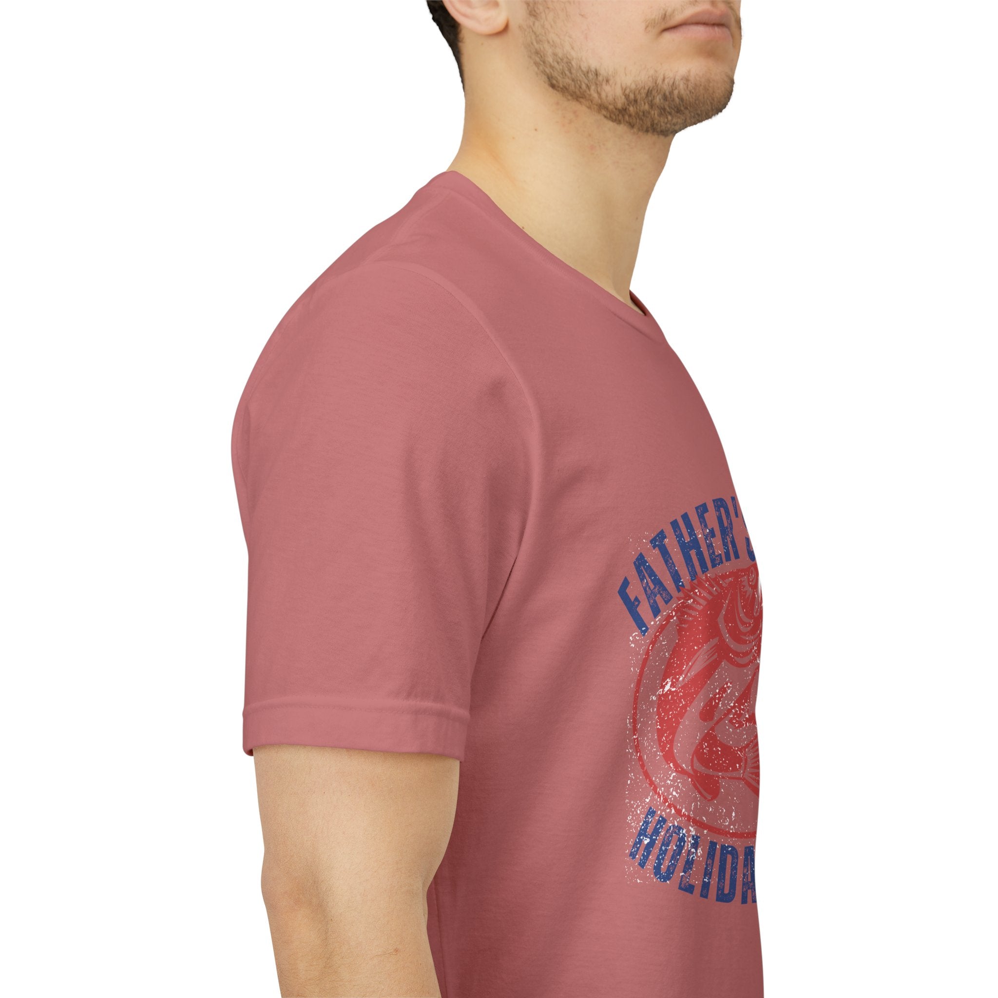 Father's Best Holiday Job T-Shirt — Vintage Fishing Dad Christmas Tee