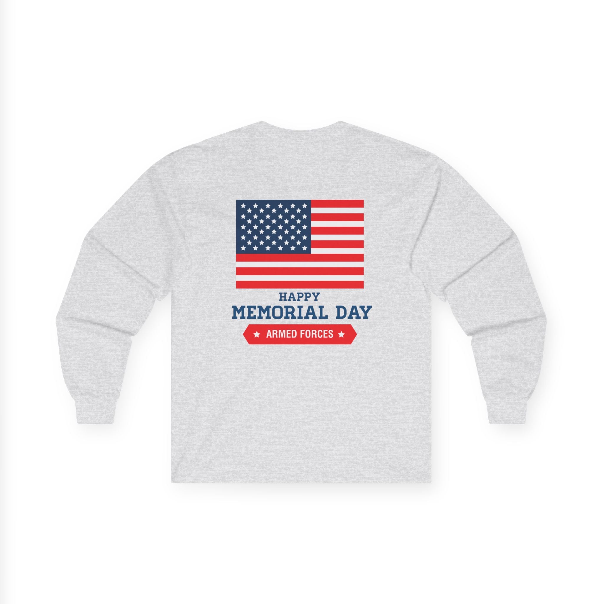 Memorial Day Long Sleeve Tee – "Always Remember" American Flag Tribute