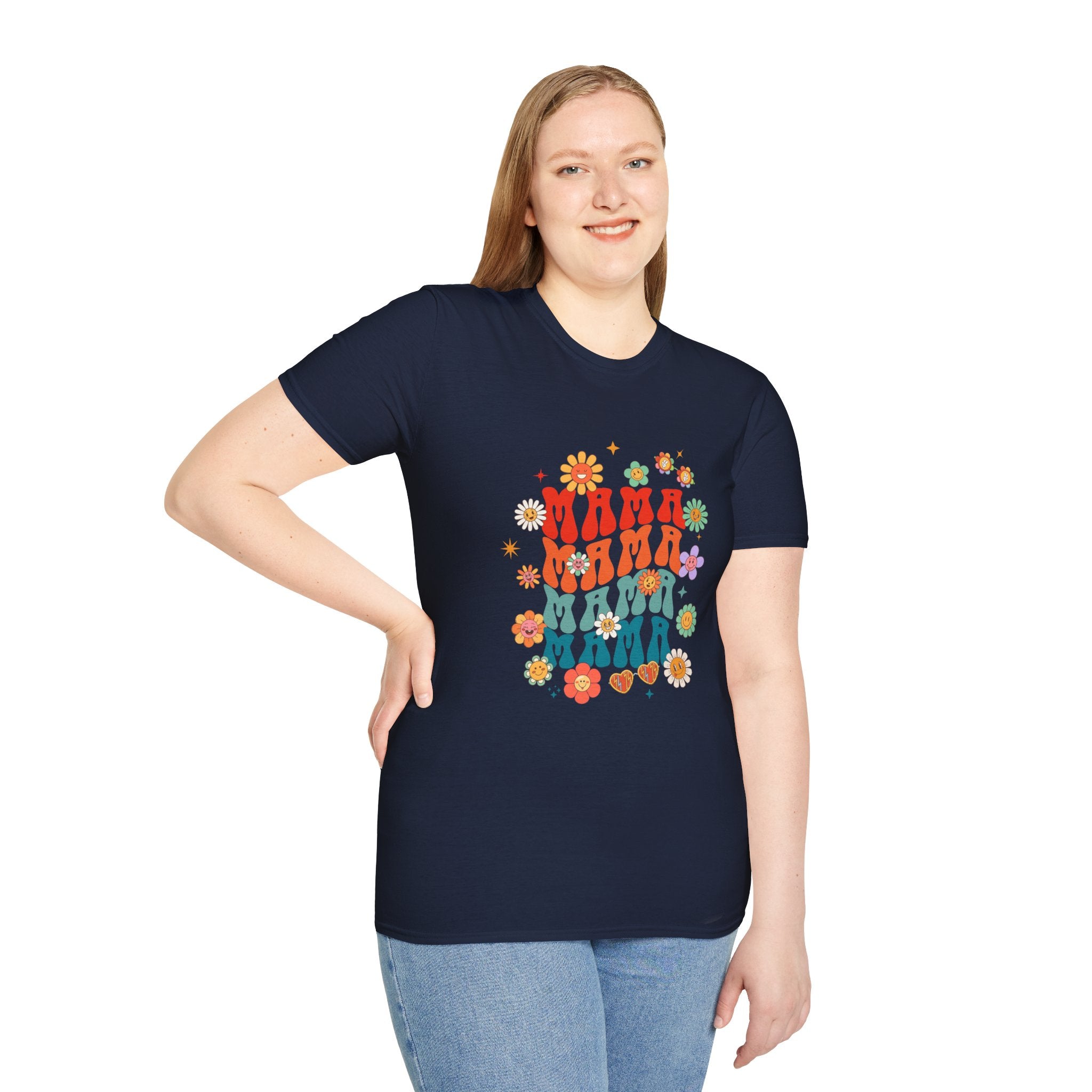Mama Retro Floral Tee — Vintage 70s-Inspired Mother's Day T-Shirt