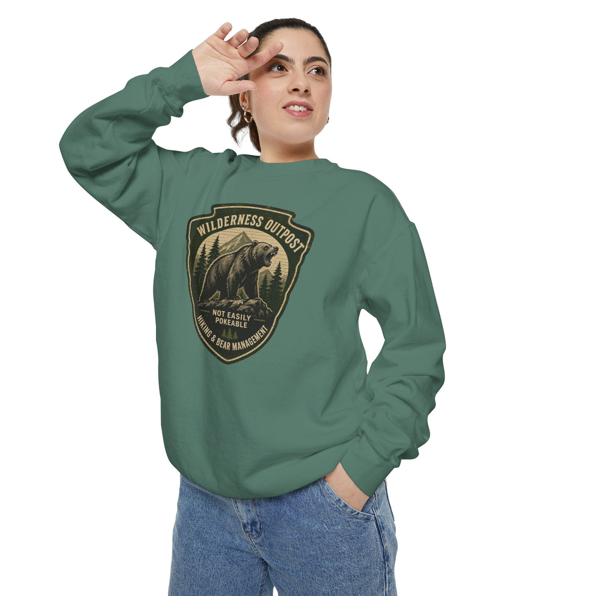 Wilderness Outfitters Bear Patch Sweatshirt — Outdoor Camping Crewneck