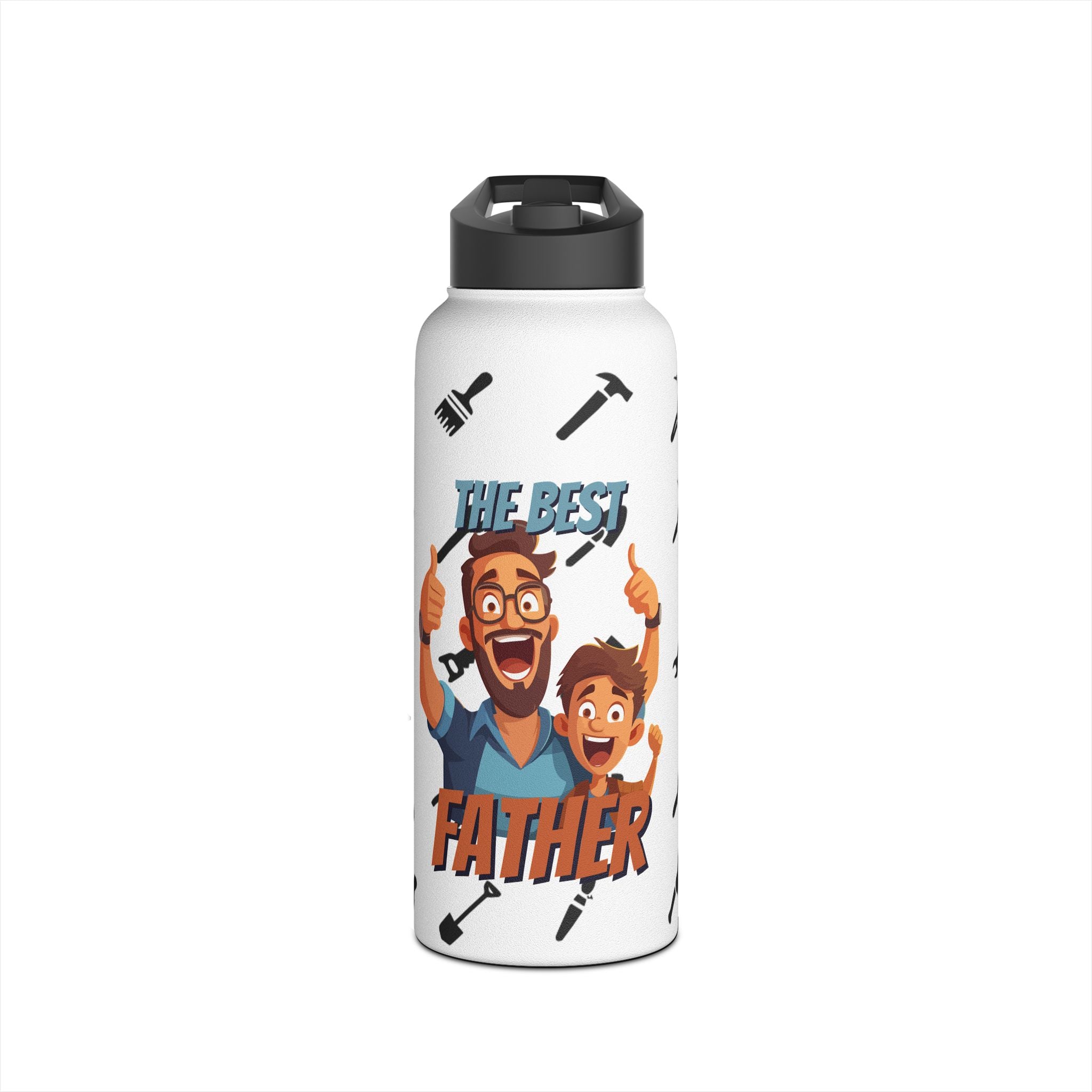 The Best Father Stainless Steel Water Bottle — Dad Gift for Father’s Day