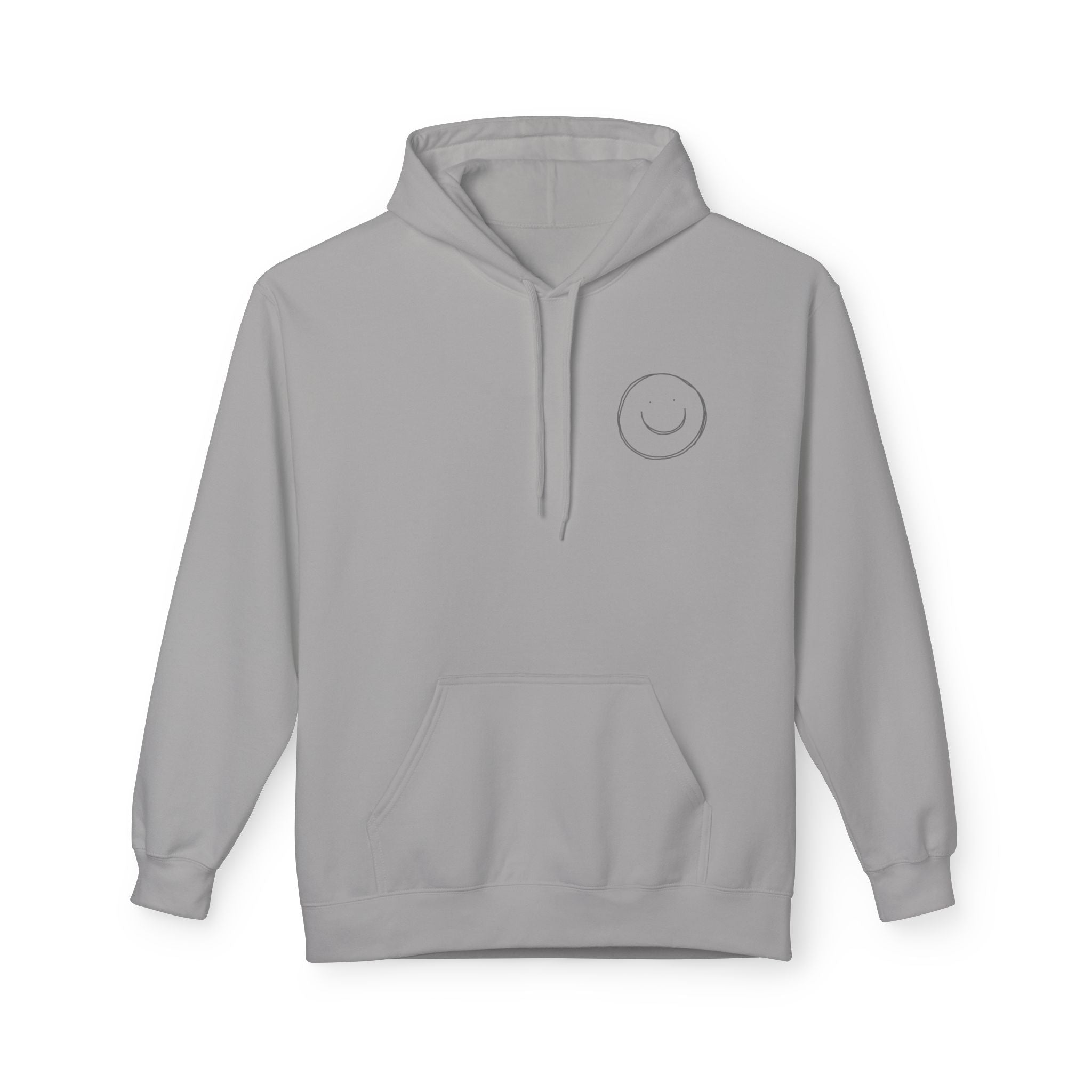 Minimalist Smiley Face  Hoodie — Small Chest Graphic