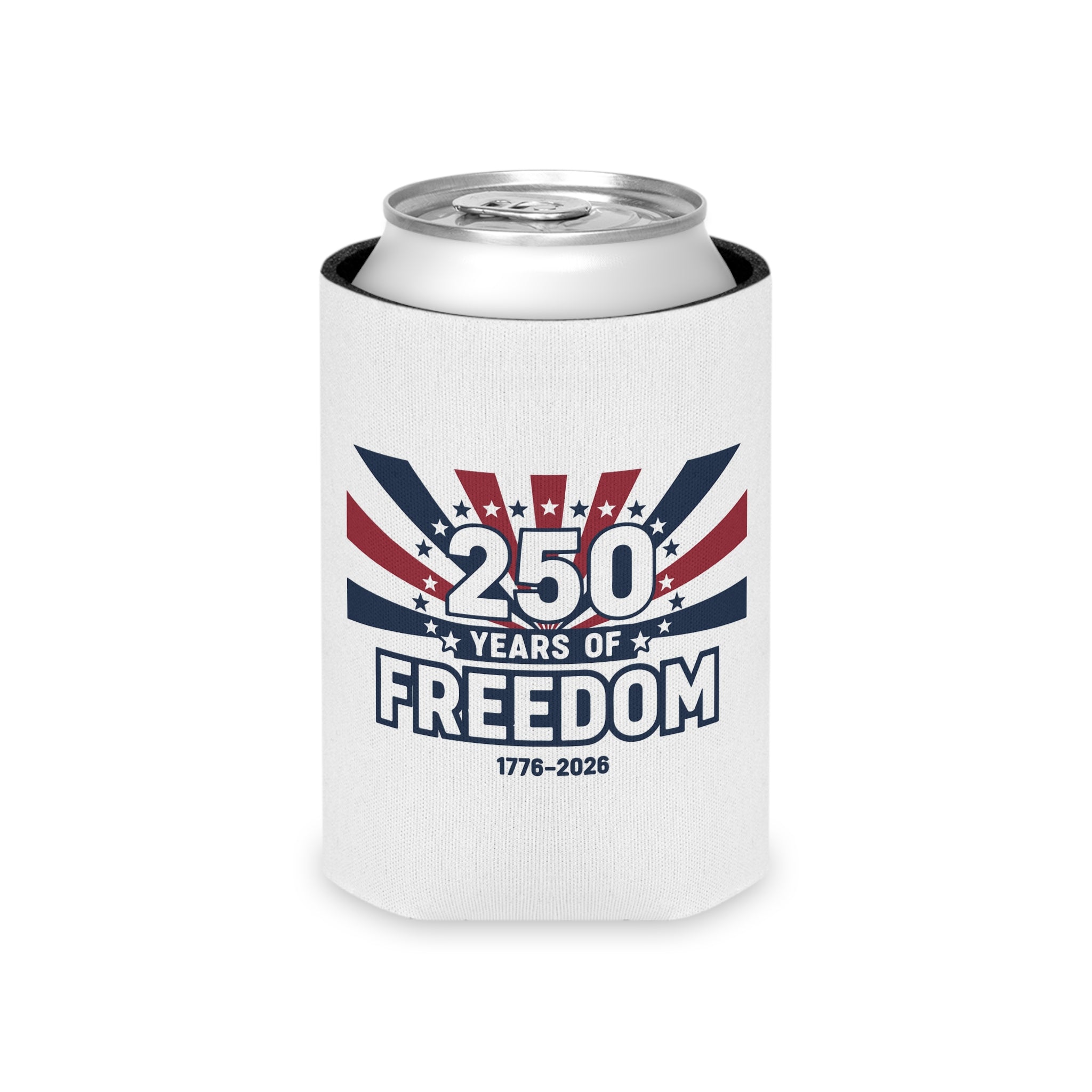 250 Years of Freedom Can Cooler — 1776–2026 Patriotic Beverage Koozie