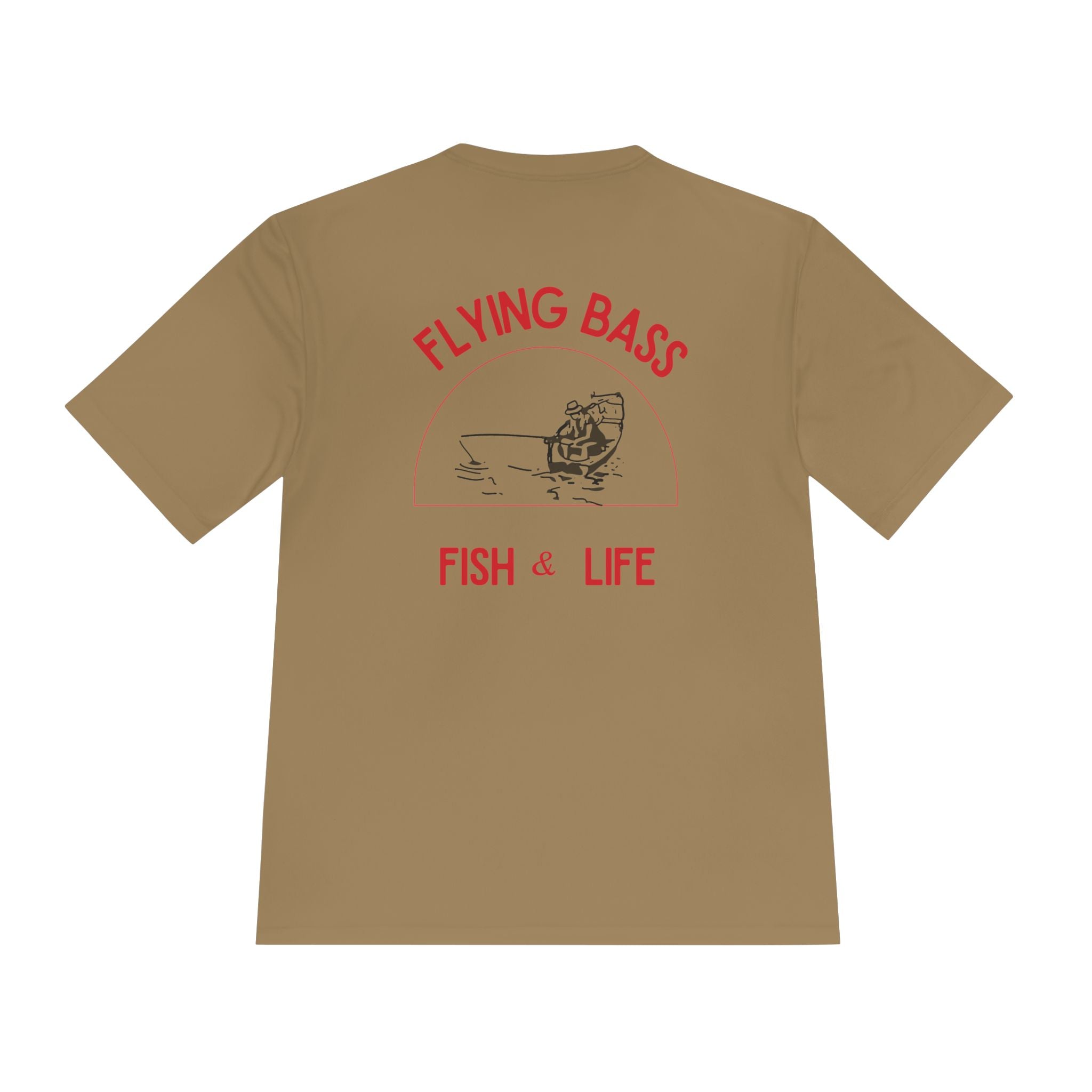 Fishing Tee — "Flying Bass" Fish & Life Moisture‑Wicking Shirt
