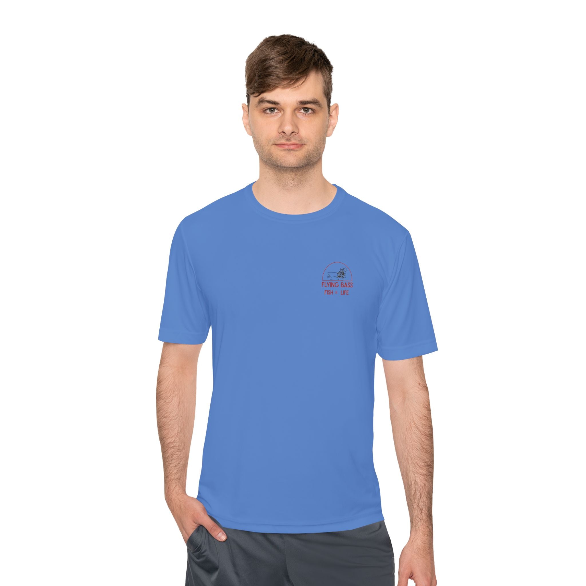 Fishing Tee — "Flying Bass" Fish & Life Moisture‑Wicking Shirt