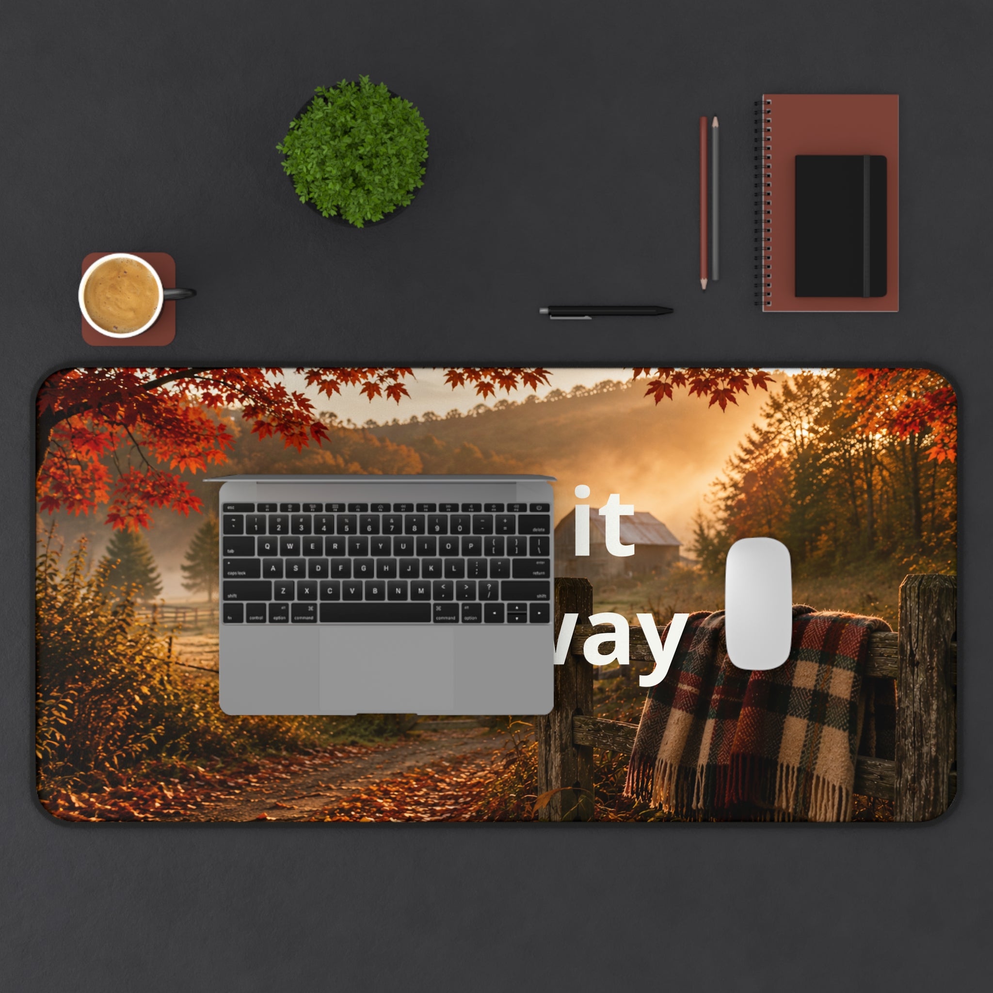 Custom Photo Desk Mat — Personalized Scenic Office Mousepad ("Print it your way")