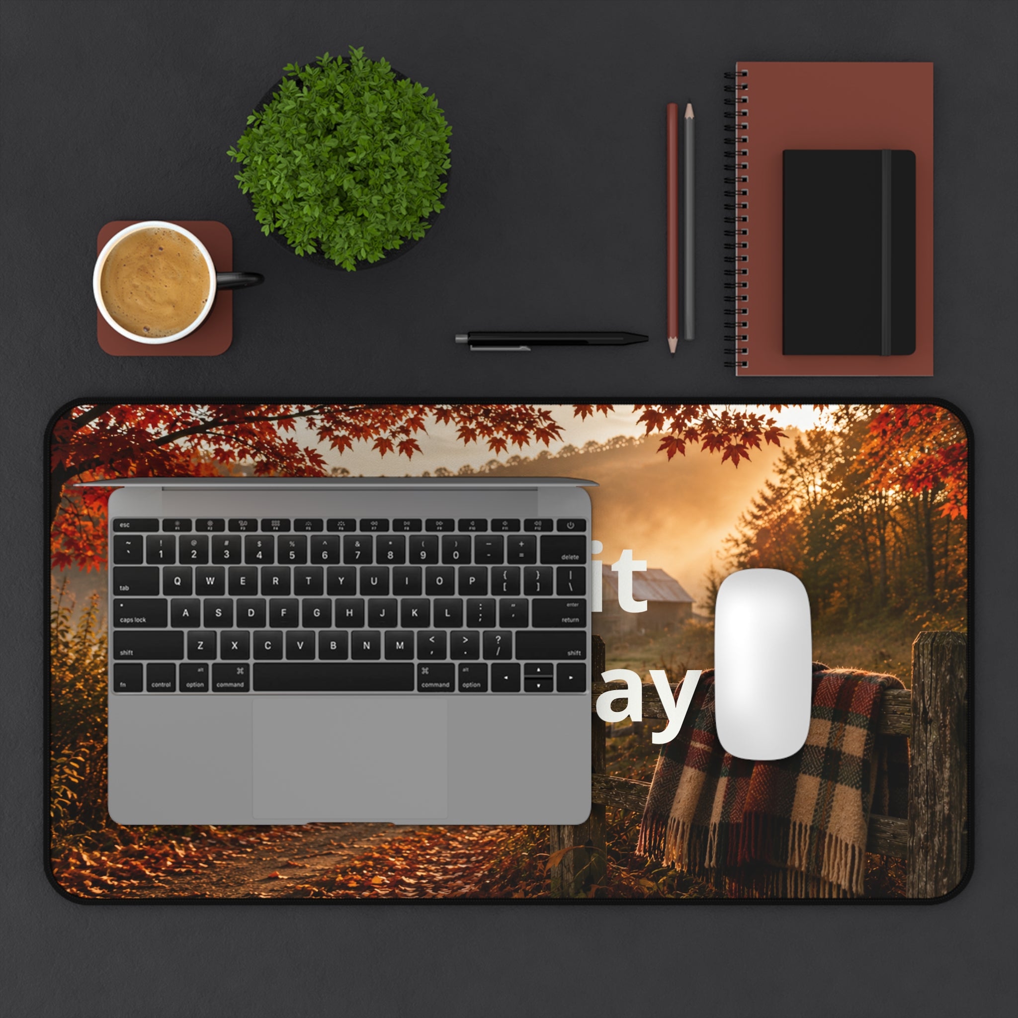 Custom Photo Desk Mat — Personalized Scenic Office Mousepad ("Print it your way")