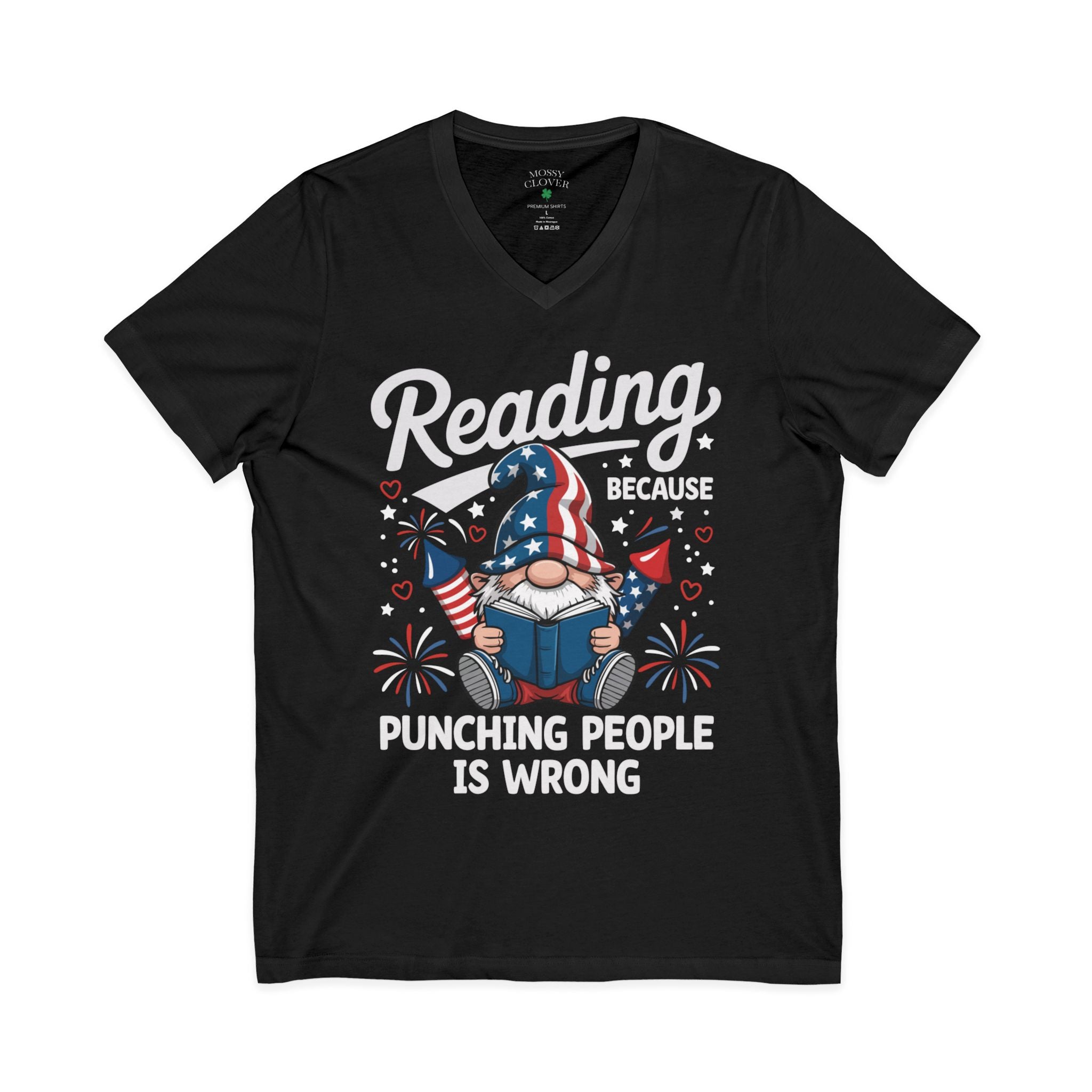 America Social Club V‑Neck Tee — Patriotic USA Flag T‑Shirt (Land of the Free)