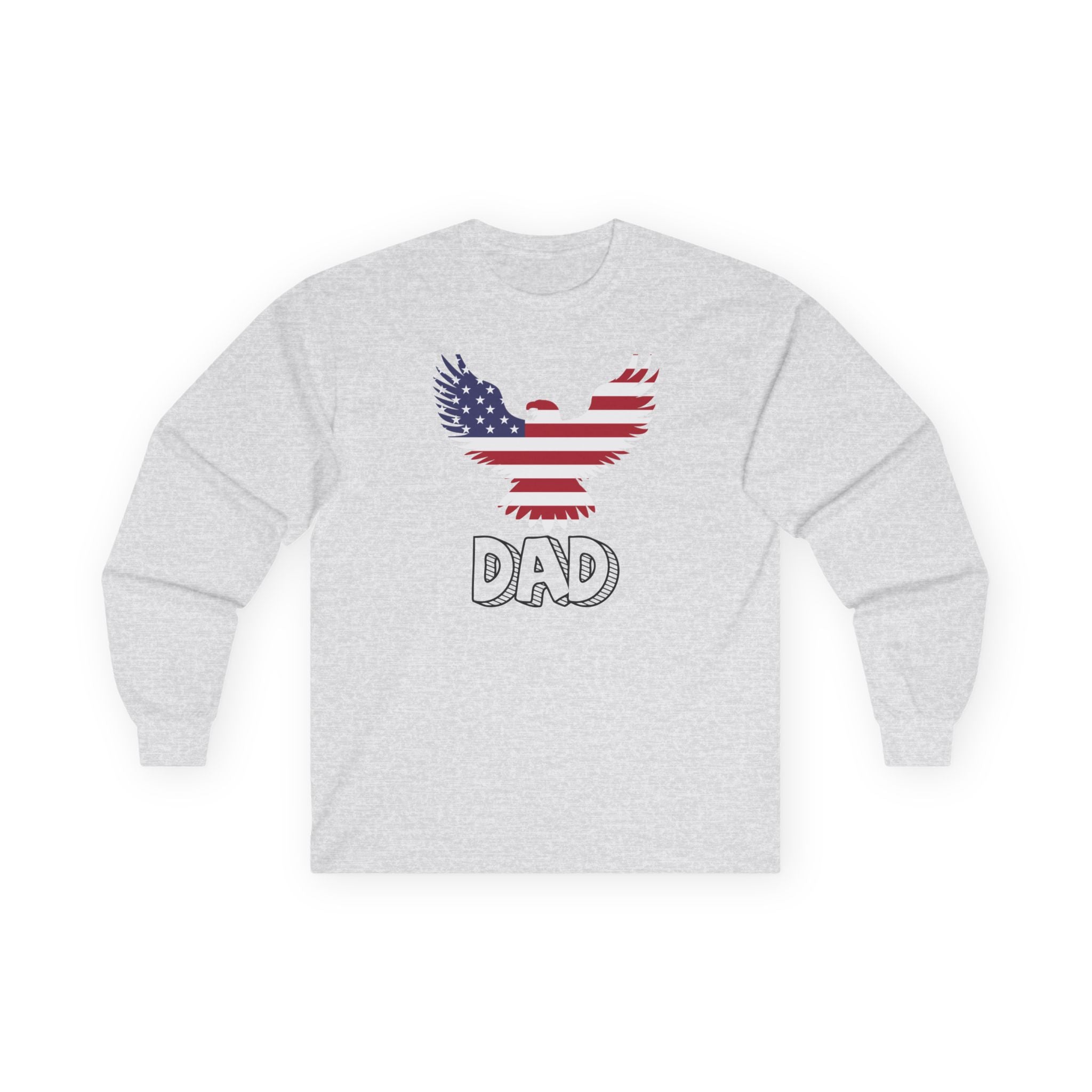 Patriotic Eagle Dad Long Sleeve Tee