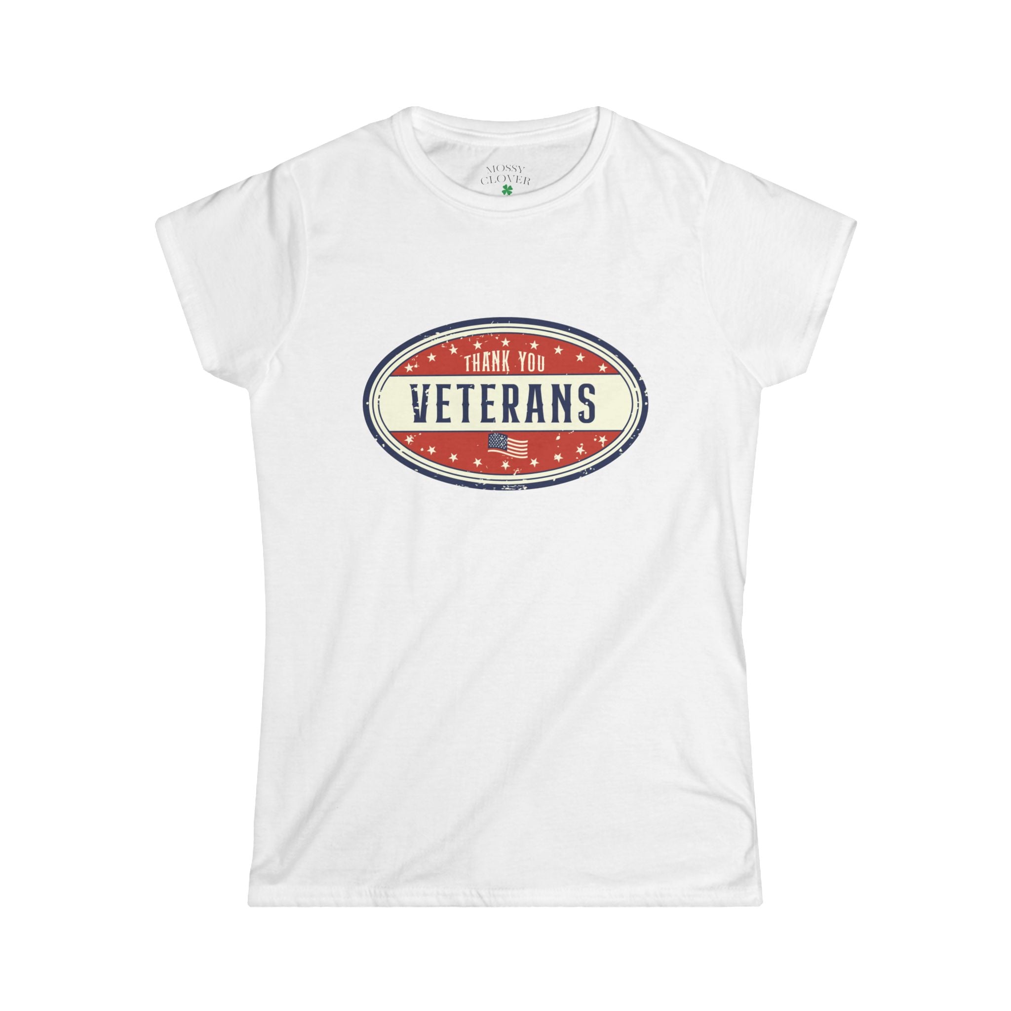 Women's 'Thank You Veterans' Tee — Patriotic Oval Graphic