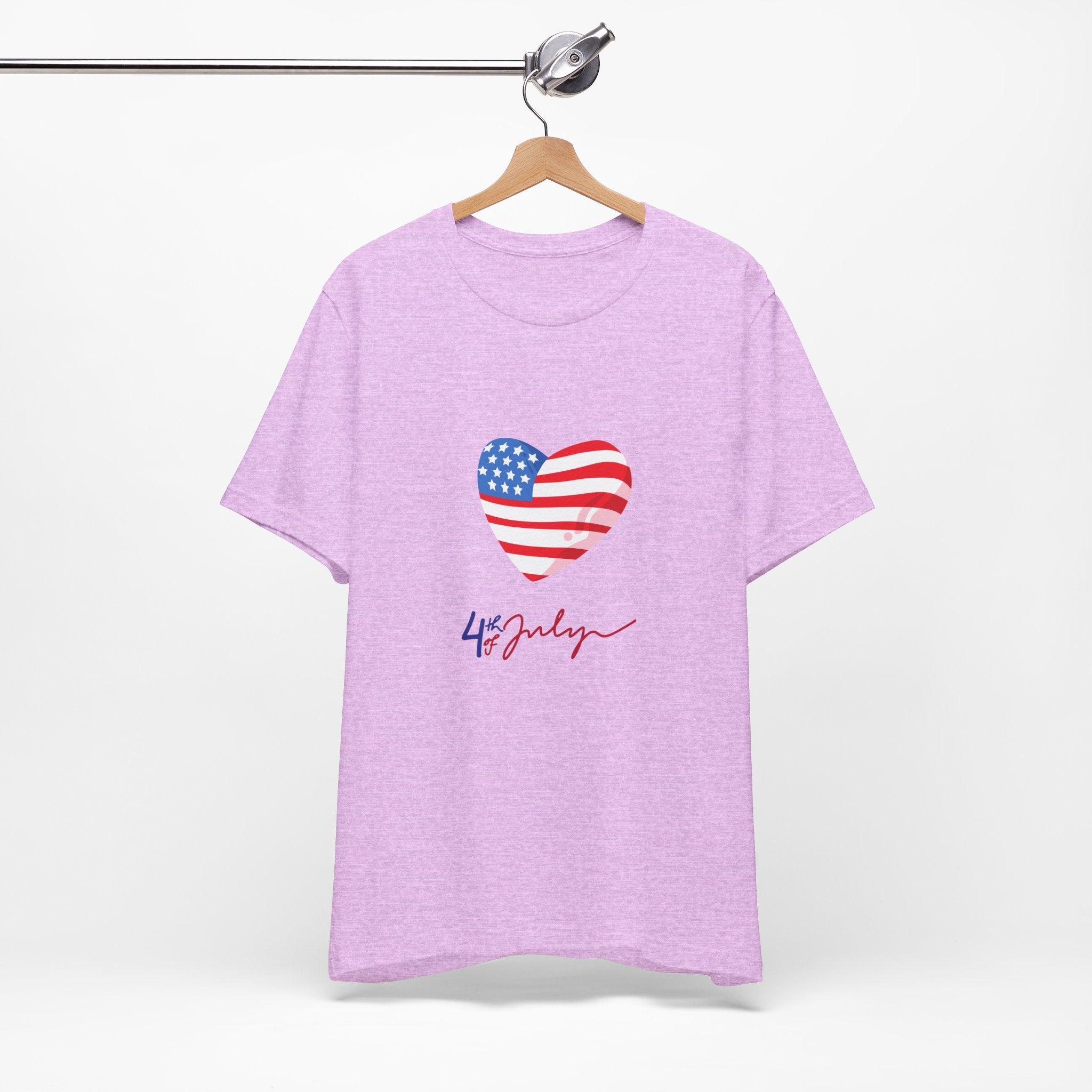 4th of July Heart Flag Tee — American Flag Heart Graphic T-Shirt