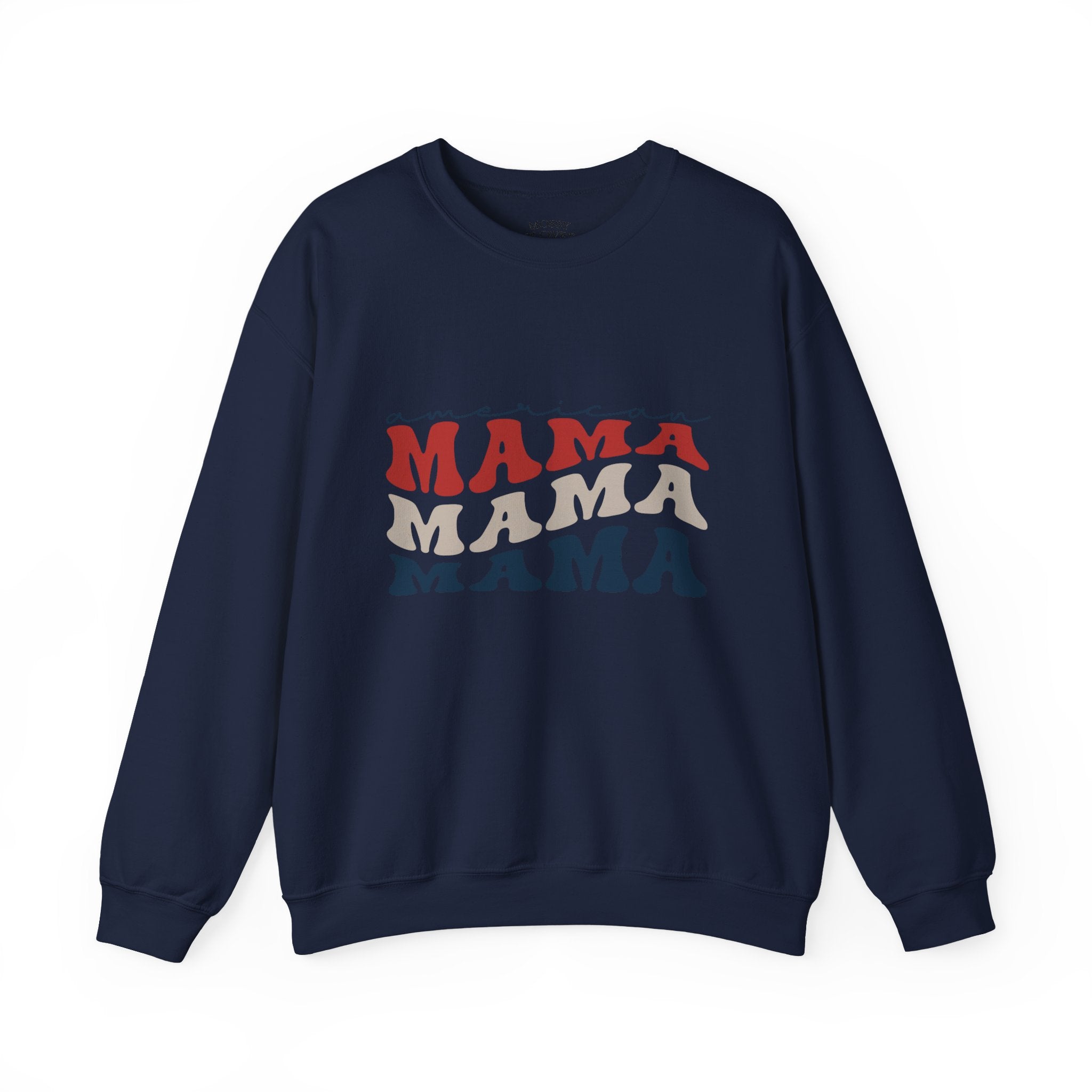 Mama Crewneck Sweatshirt — Vintage American Mama Graphic Pullover