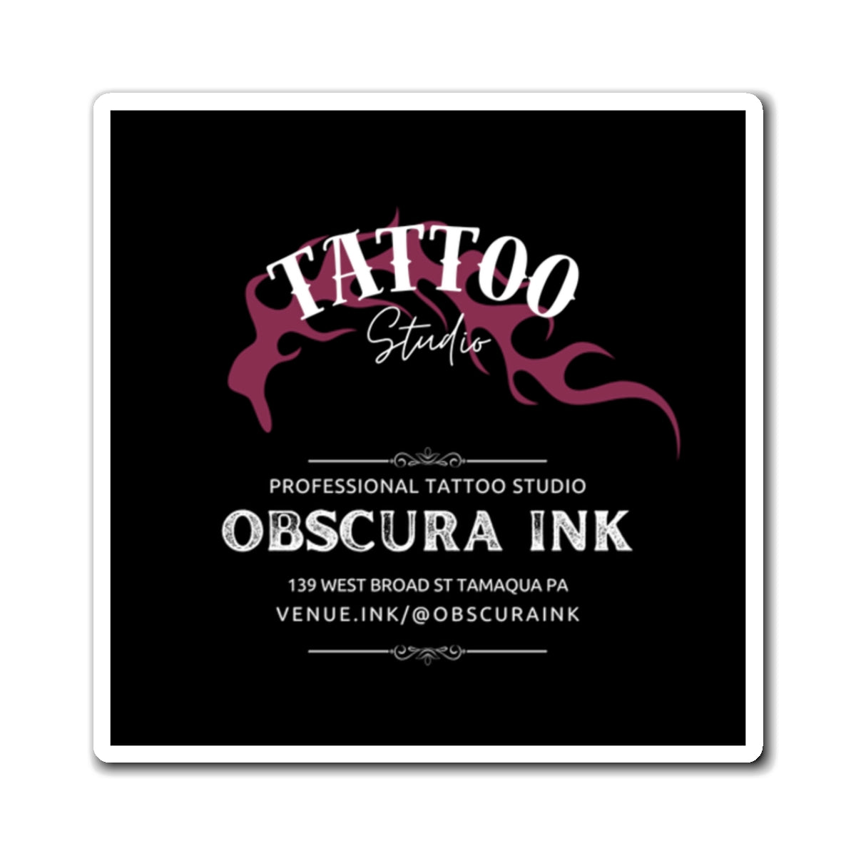 Obscura Ink Promotional Refrigerator Sticker
